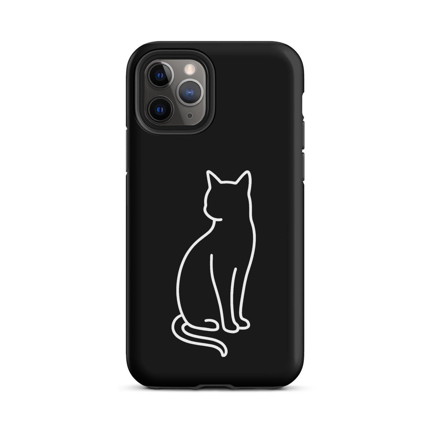 Phone Case featuring minimalist cat design for iPhone, ideal for modern pet lovers, offers sleek style and durable protection.