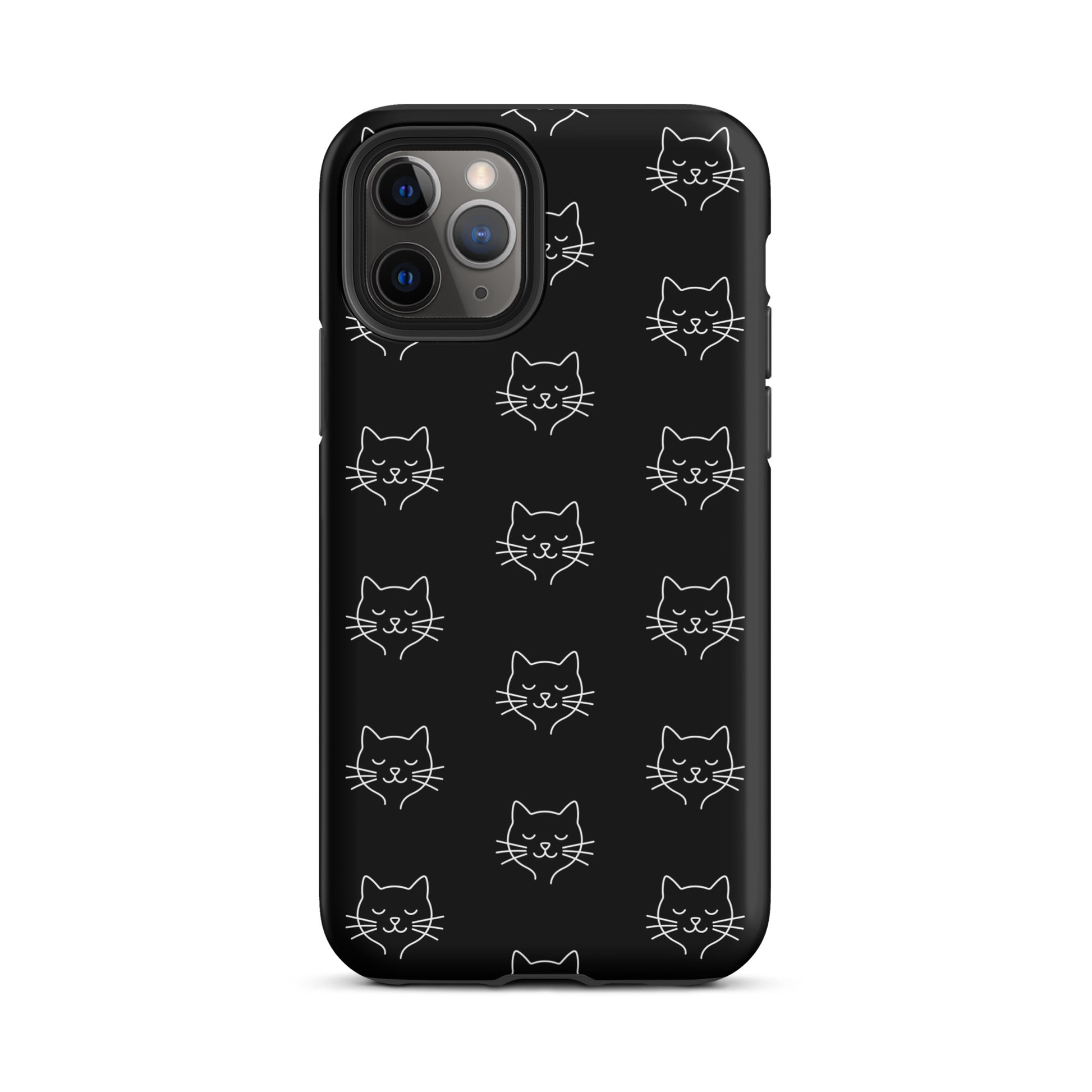 Phone Case for iPhone with cute minimalist cat pattern design, providing stylish protection for cat enthusiasts.