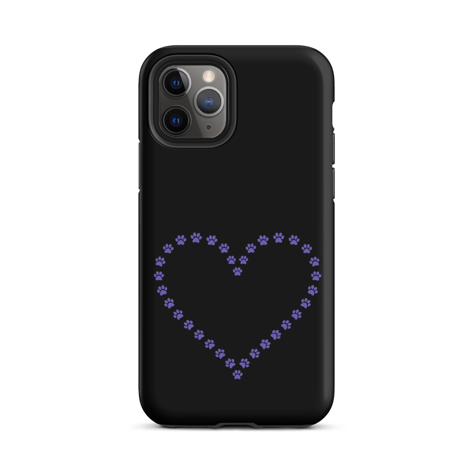 Phone Case for iPhone with cute paw print heart design for pet lovers, featuring durable protection and whimsical animal charm.