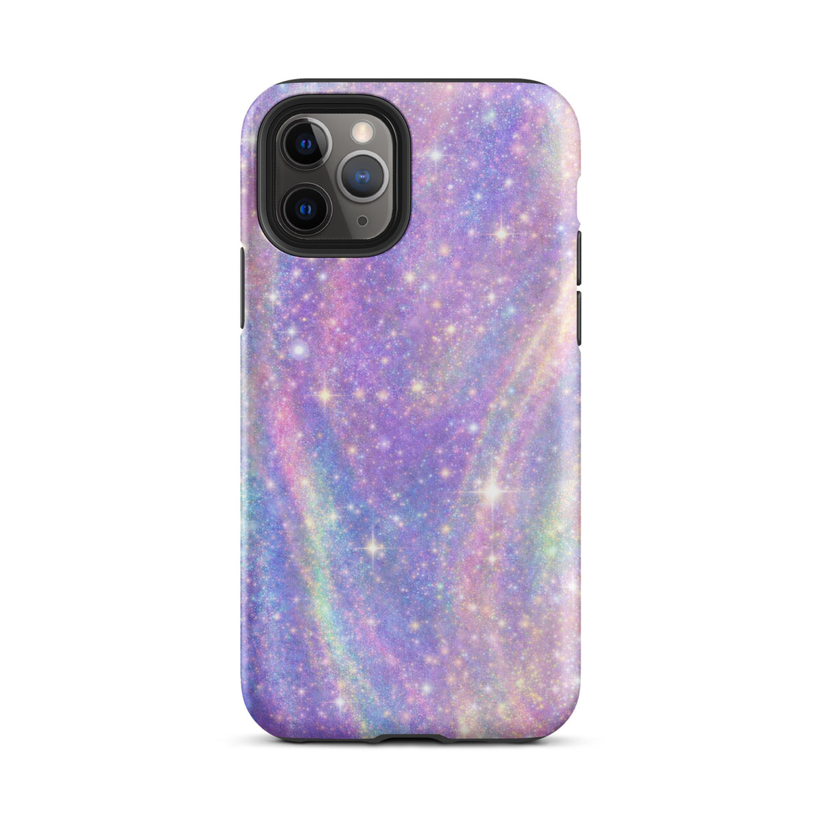 Phone Case for iPhone - Cosmic Dream Swirl with pastel purple, pink, blue, and golden sparkles design, resembling a dreamy galaxy.