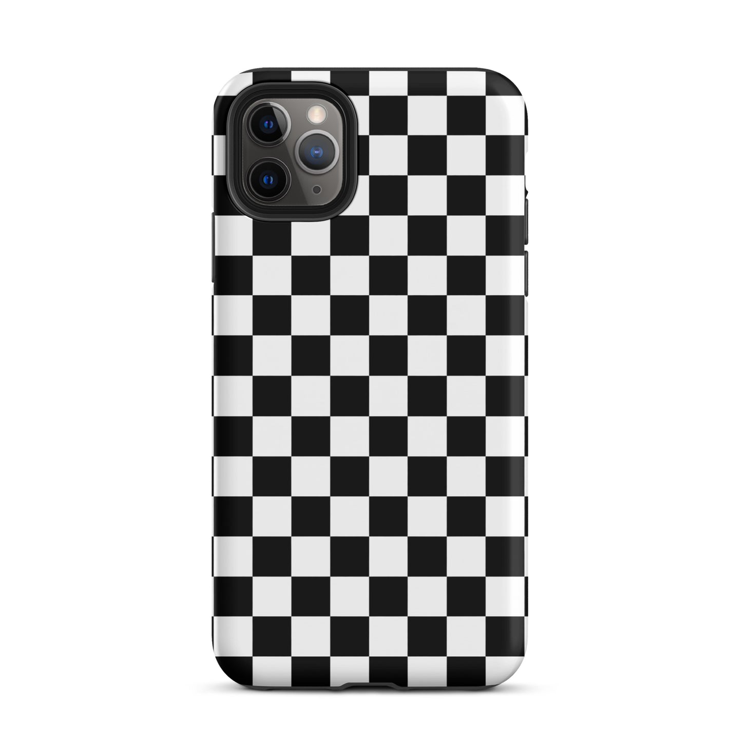 Phone Case for iPhone with bold black-and-white checkered pattern, adding a playful, fun vibe to your style.