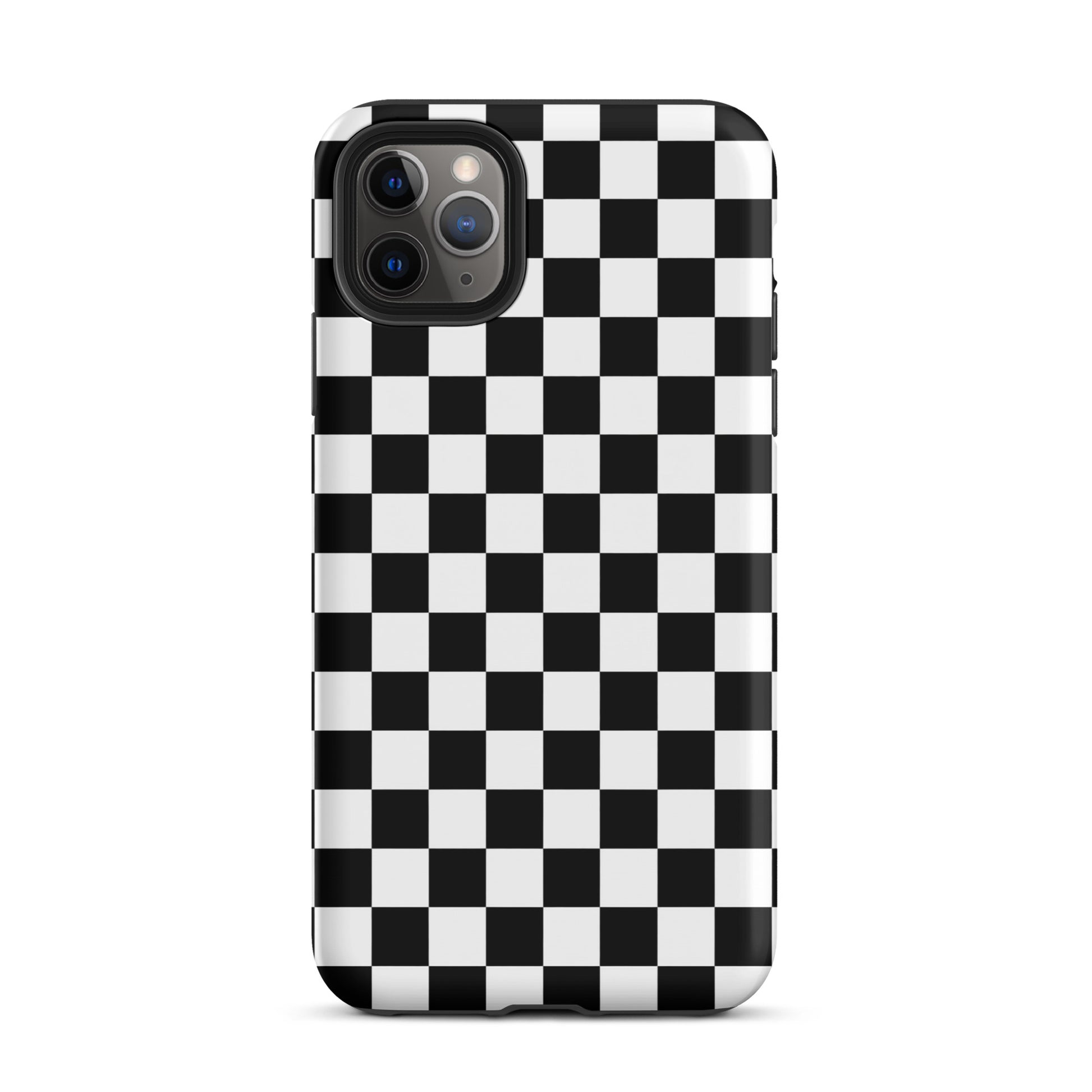 Phone Case for iPhone with bold black-and-white checkered pattern, adding a playful, fun vibe to your style.