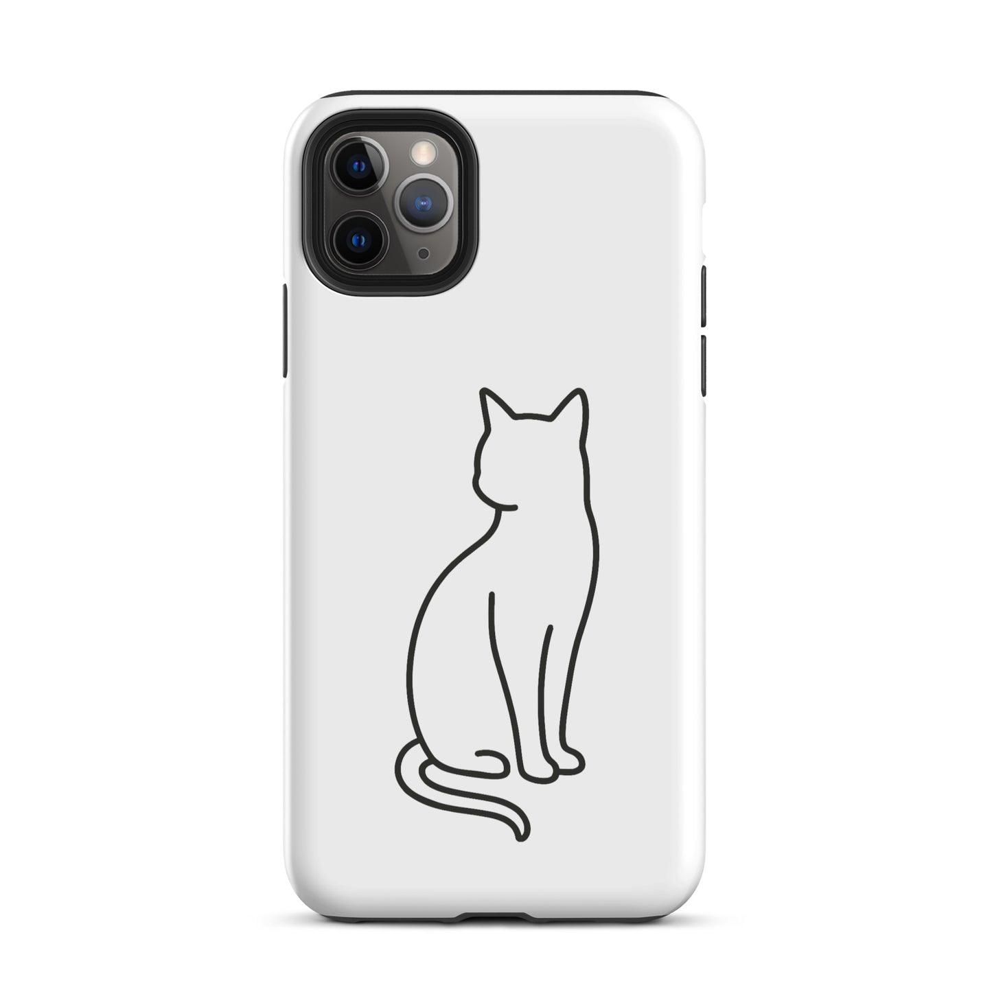 Phone Case with minimalist cat design for iPhone, perfect for modern pet lovers and protection.