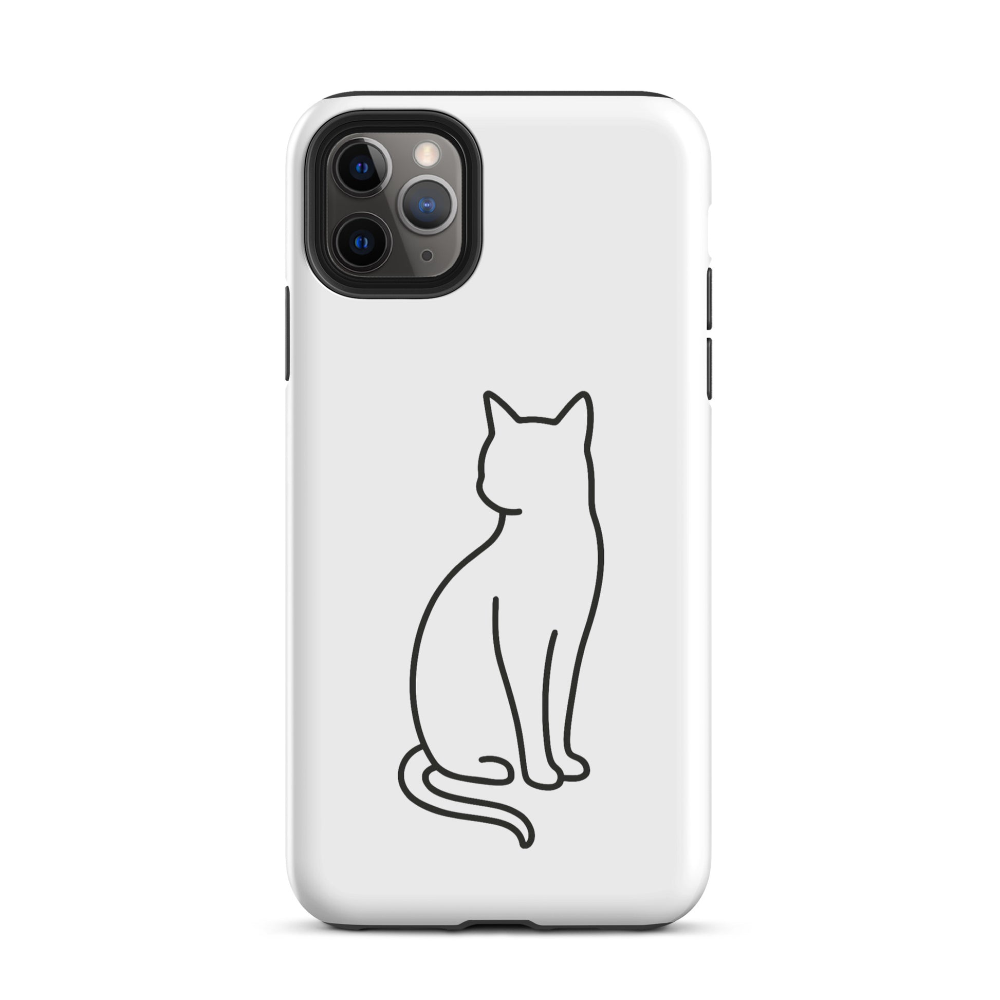 Phone Case with minimalist cat design for iPhone, perfect for modern pet lovers and protection.