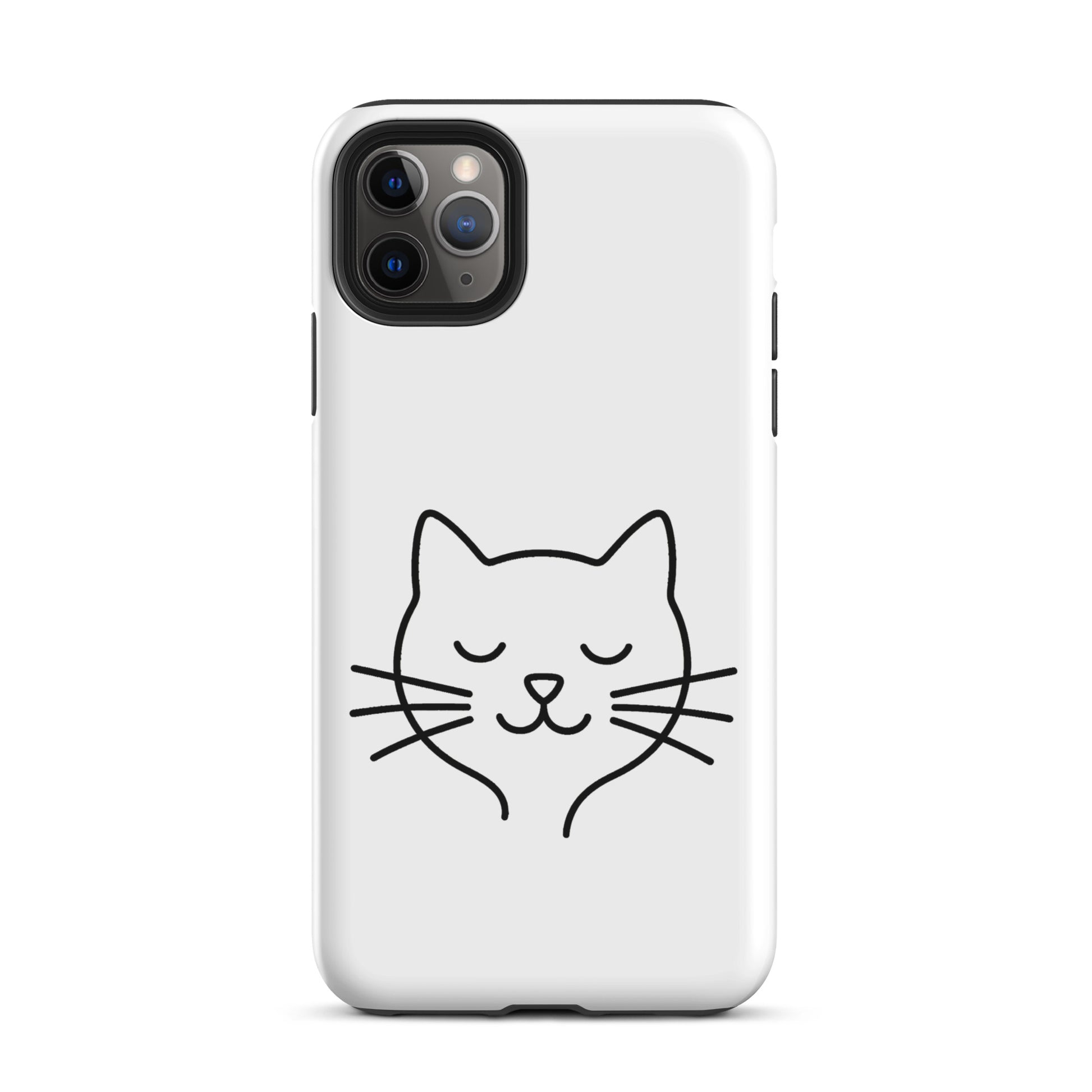 Phone Case for iPhone with cute minimalist cat line art design; perfect for cat lovers seeking style and protection.
