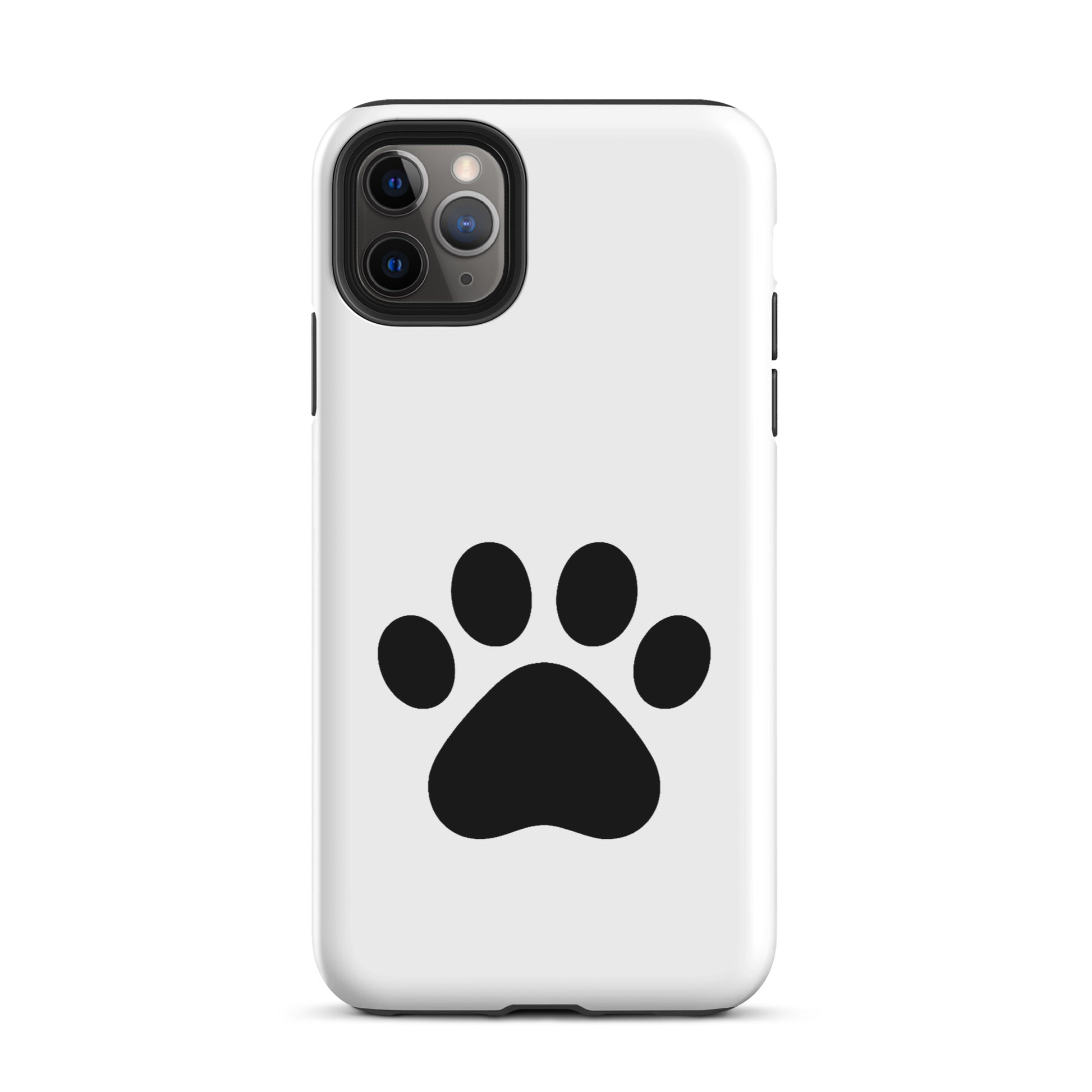 Phone Case for iPhone with paw print design for pet lovers, featuring minimalist cat and dog theme, offering style and protection.