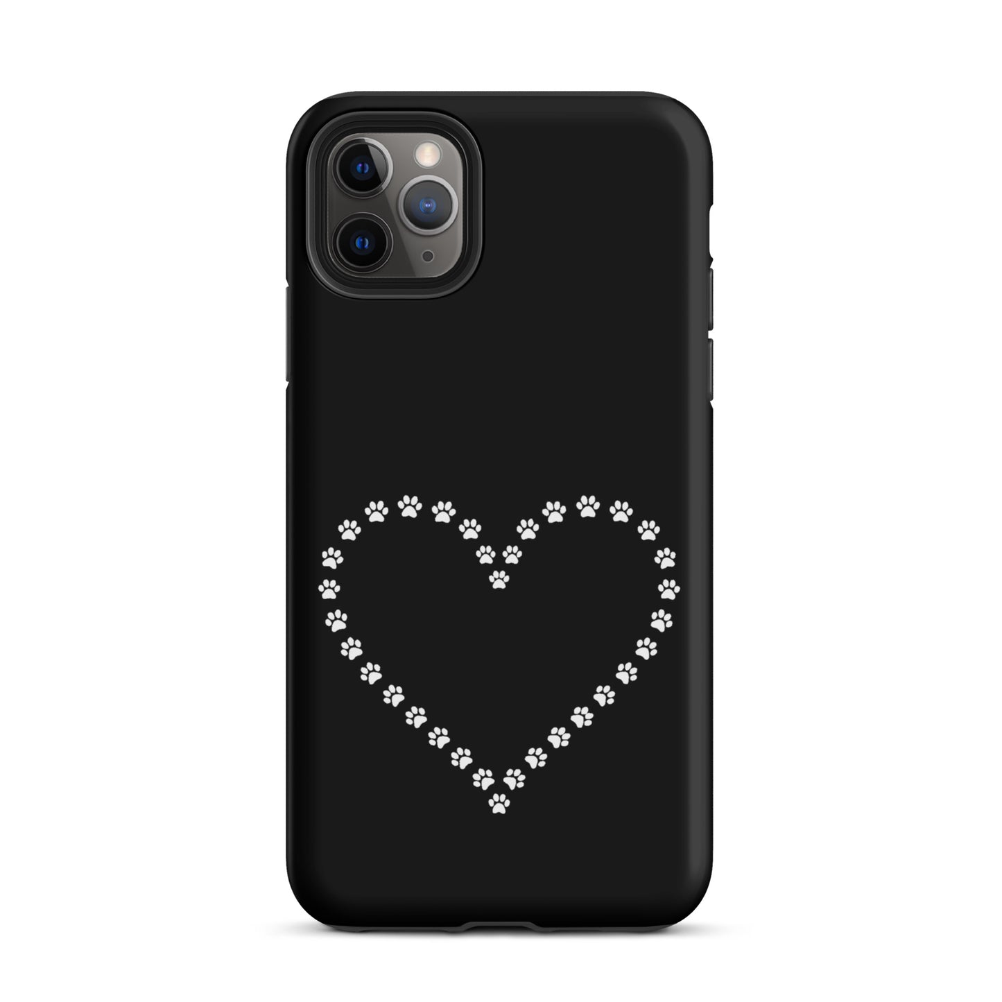 Phone Case for iPhone with cute paw print heart design for pet lovers, perfect for cat, kitten, dog, and puppy enthusiasts.