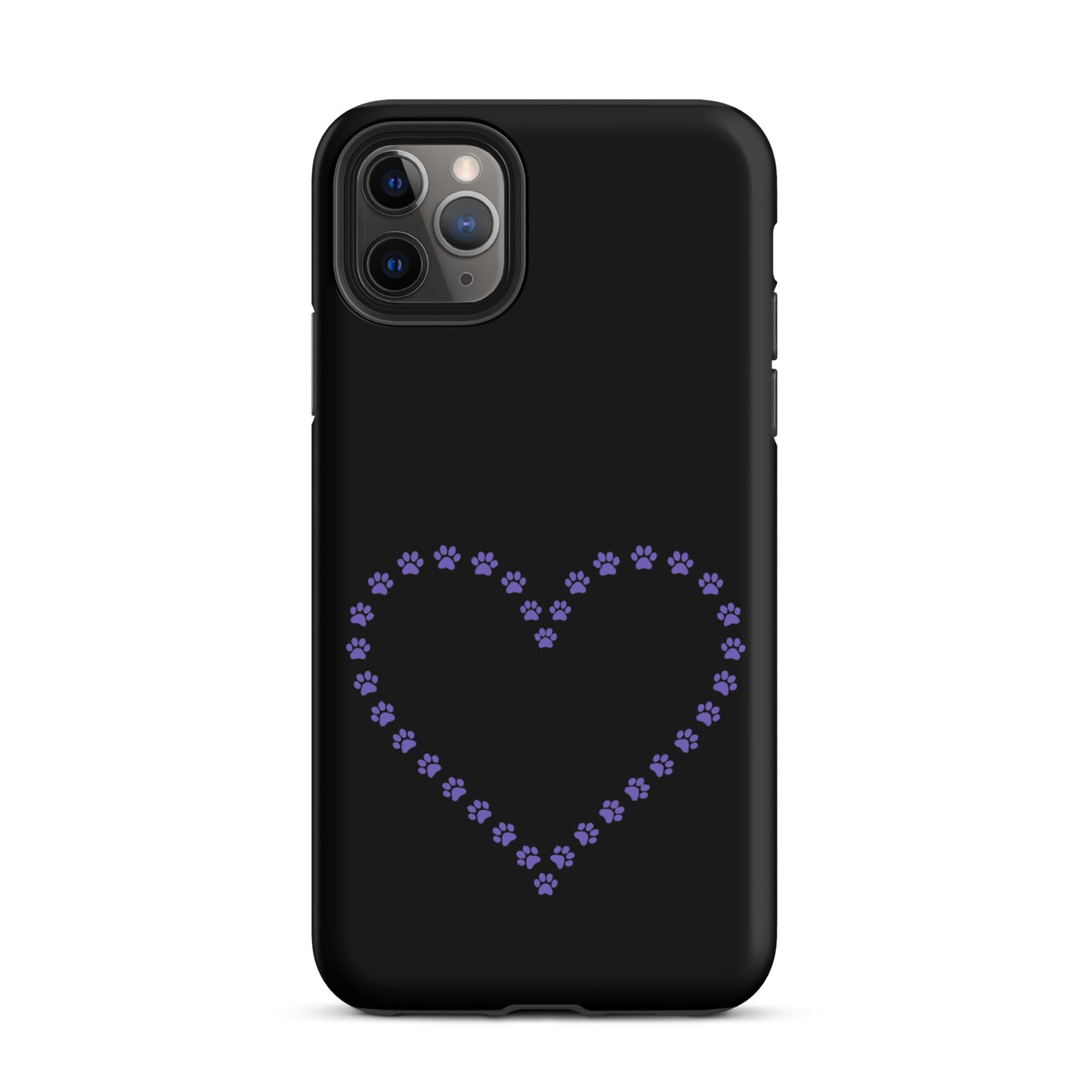 Phone Case for iPhone with cute paw print heart design for pet lovers