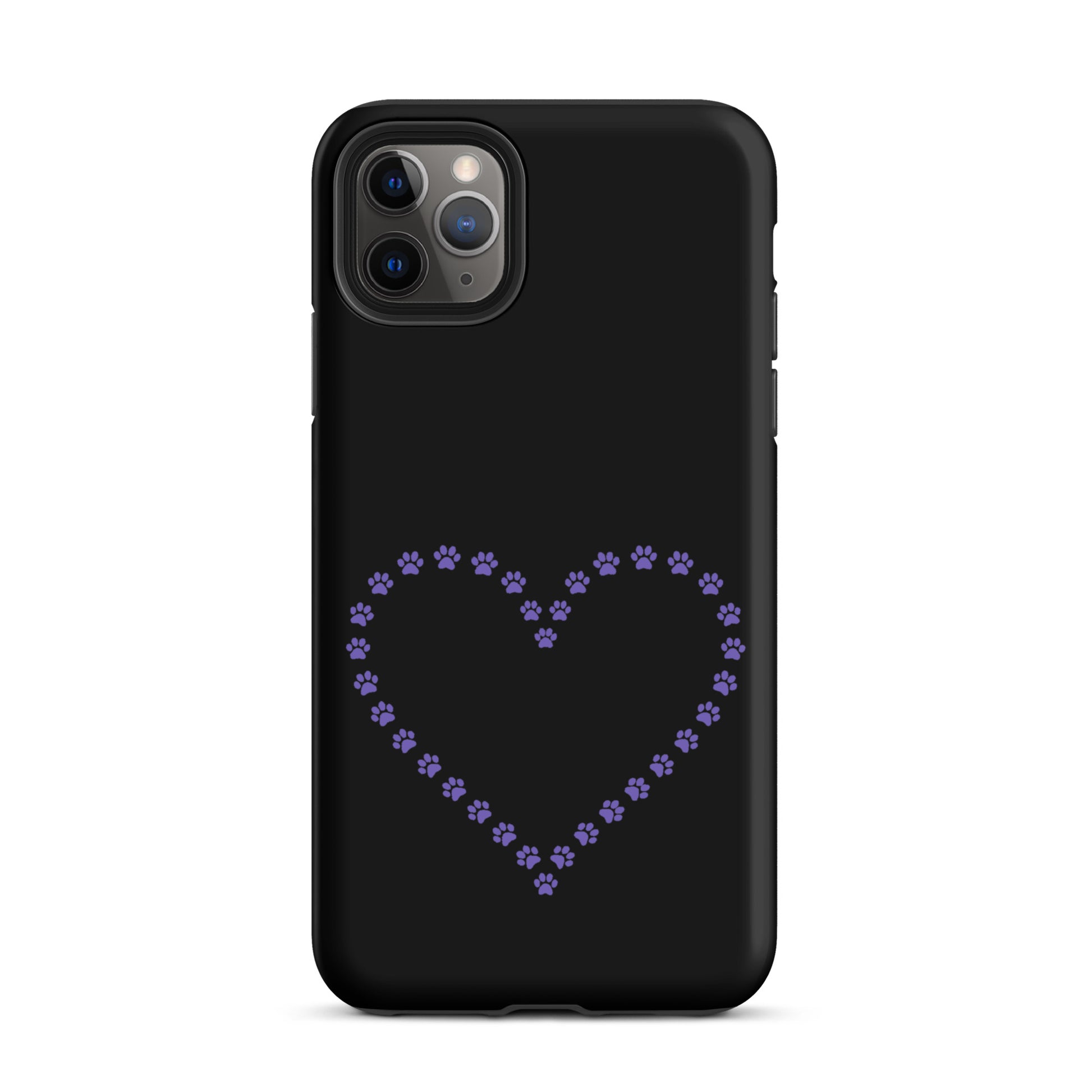 Phone Case for iPhone with cute paw print heart design for pet lovers