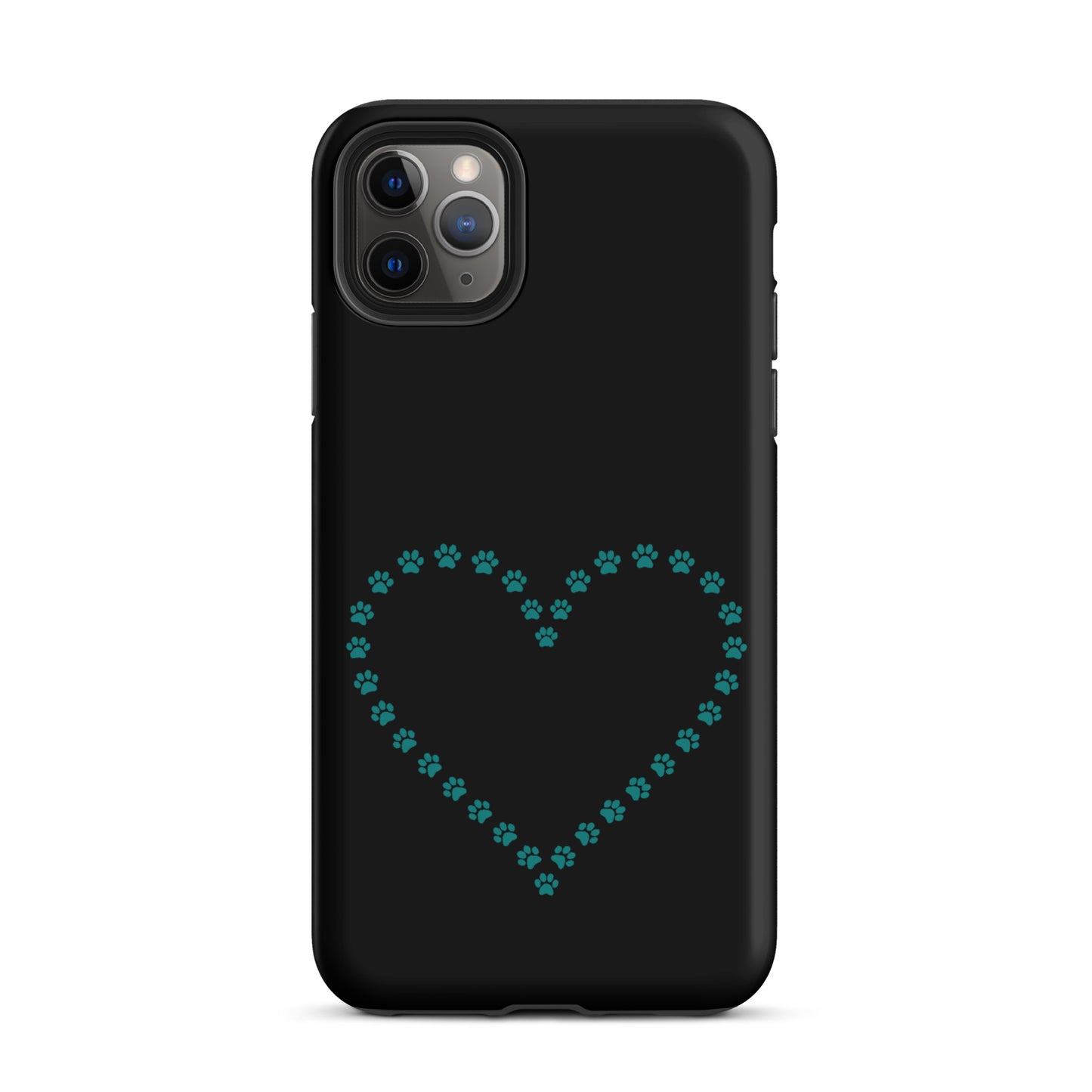 Phone Case with cute paw print heart design for pet lovers, perfect for iPhone, protective and playful animal pattern