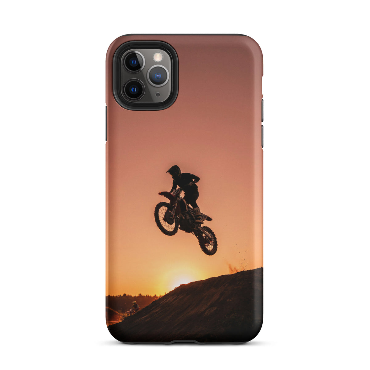 Phone Case for iPhone with motocross dirt bike sunset design