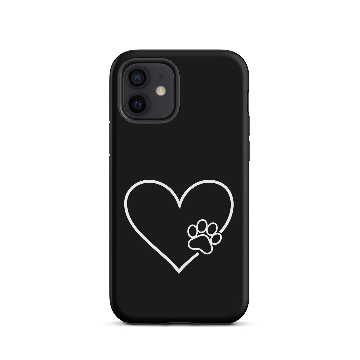 Phone Case for iPhone with heart and paw print design, perfect for pet lovers.