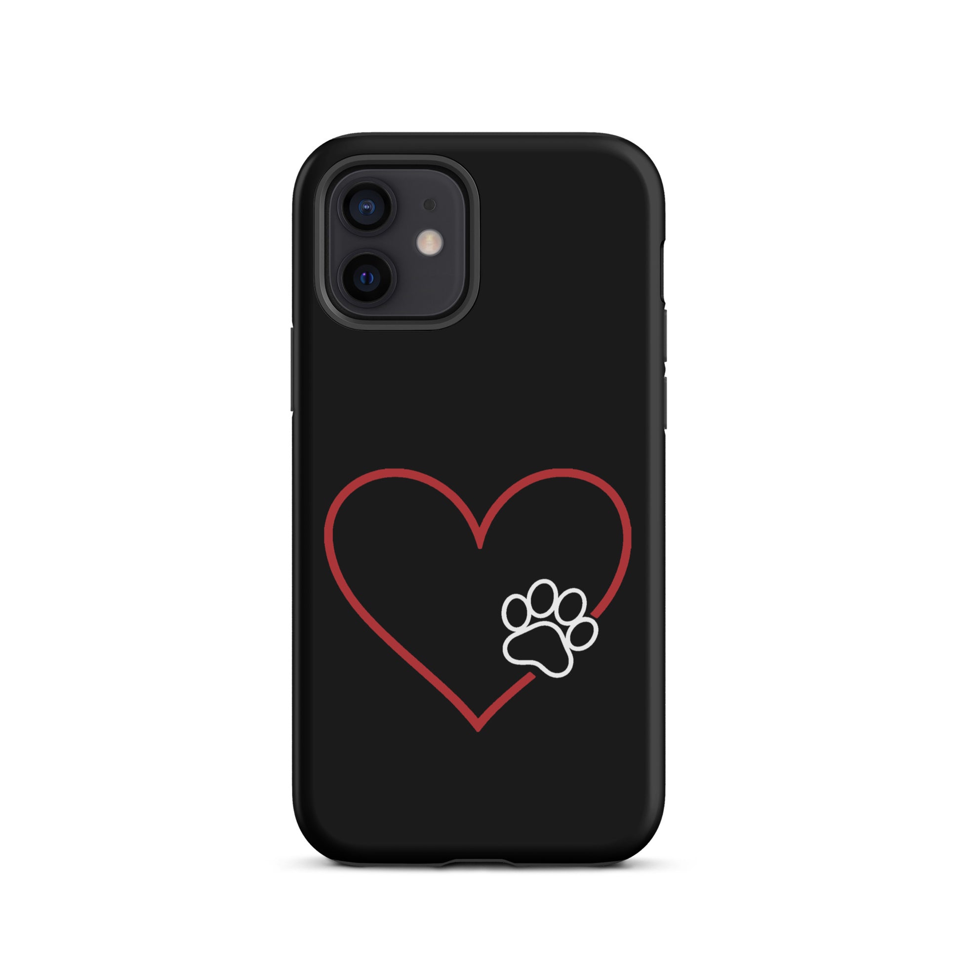 Phone Case for iPhone with Heart and Paw Print Design, Stylish Protection for Pet Lovers
