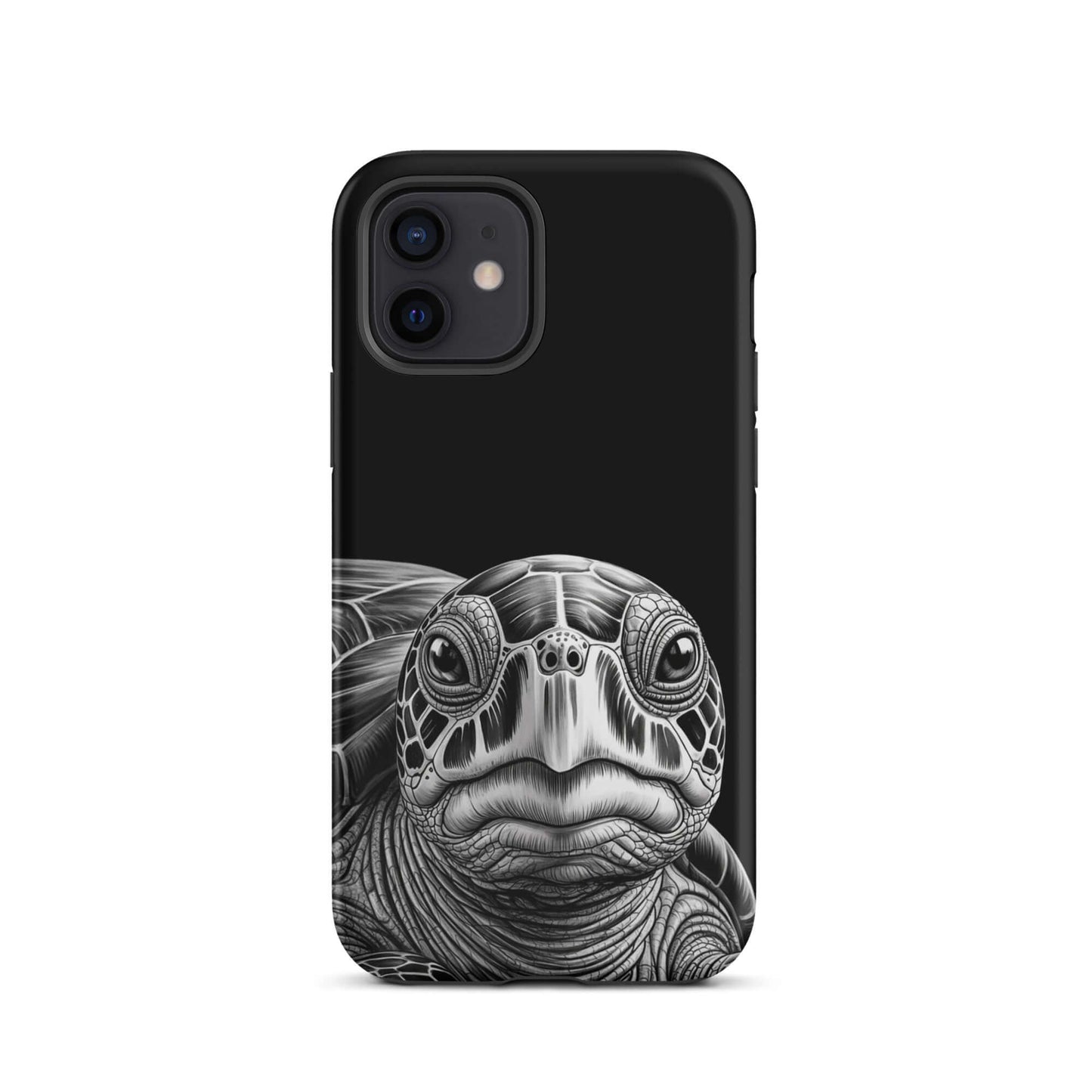 Phone Case for iPhone with ancient sea turtle art sketch offering timeless protection and luxury design.