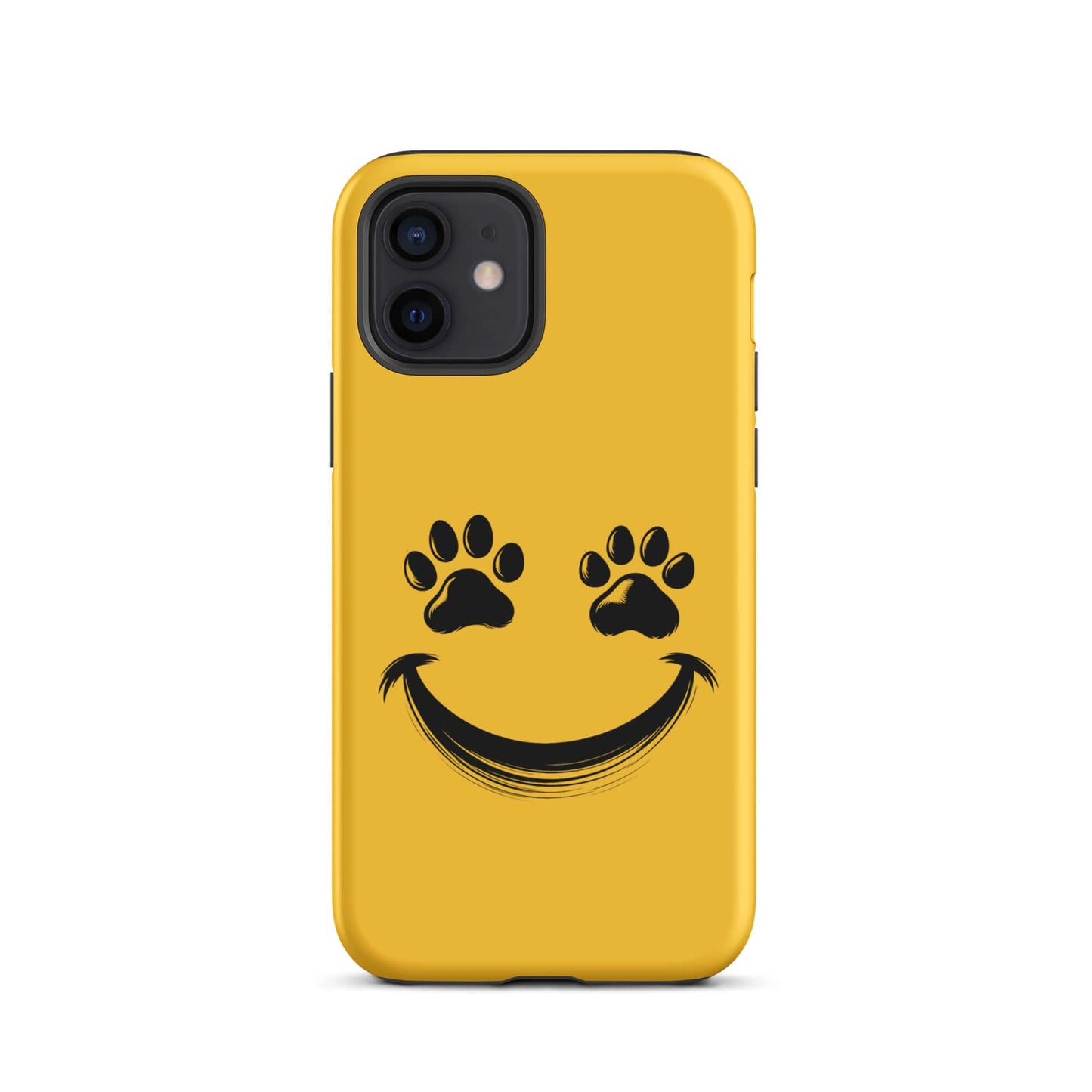 Phone Case for iPhone with smiley paw print design for pet lovers, showcasing durable and playful charm for animal enthusiasts.