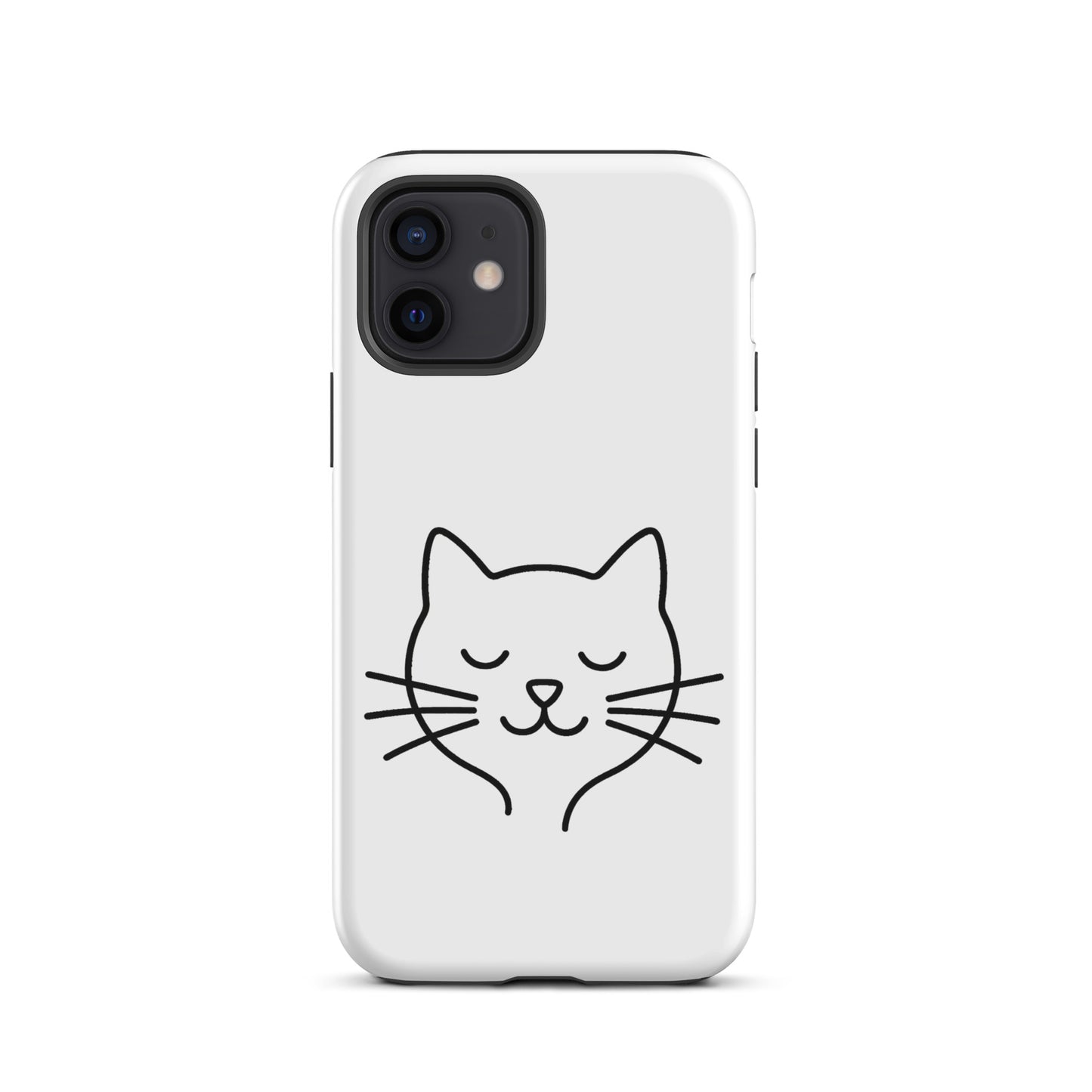 Phone Case for iPhone with minimalist cat line art design, perfect for cat lovers.