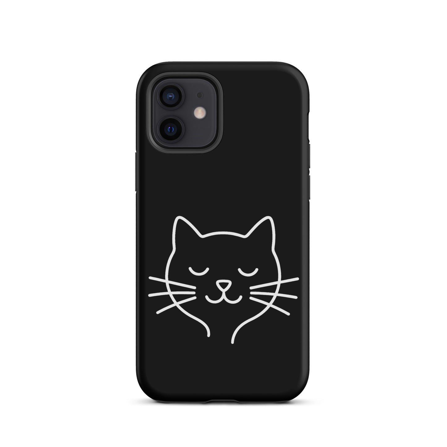Phone Case with minimalist cat line art design for iPhone, cute and protective accessory for cat lovers.
