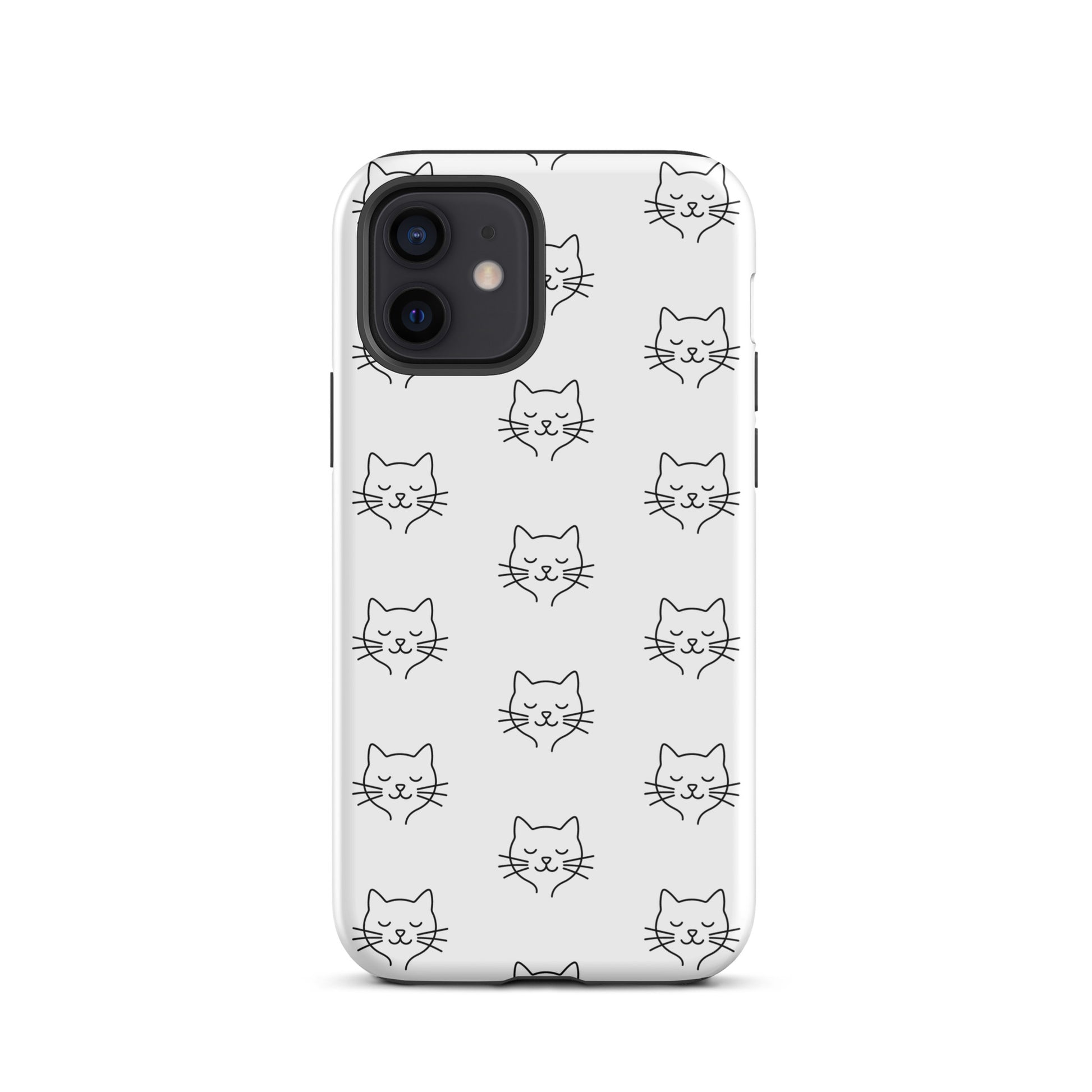 Phone Case for iPhone with cute minimalist cat pattern design offering stylish protection.