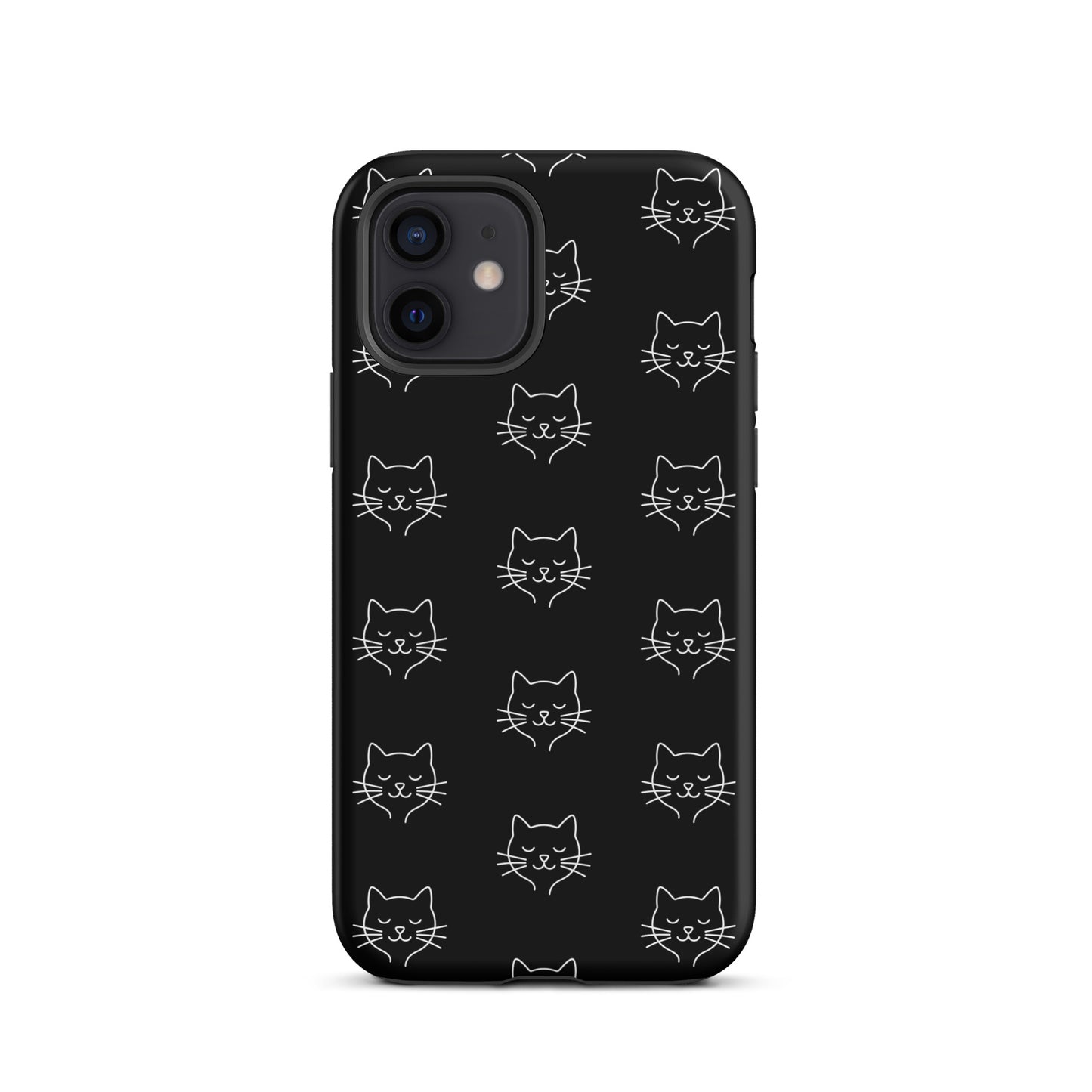 Phone Case for iPhone with cute minimalist cat pattern design, offering stylish protection for cat lovers.