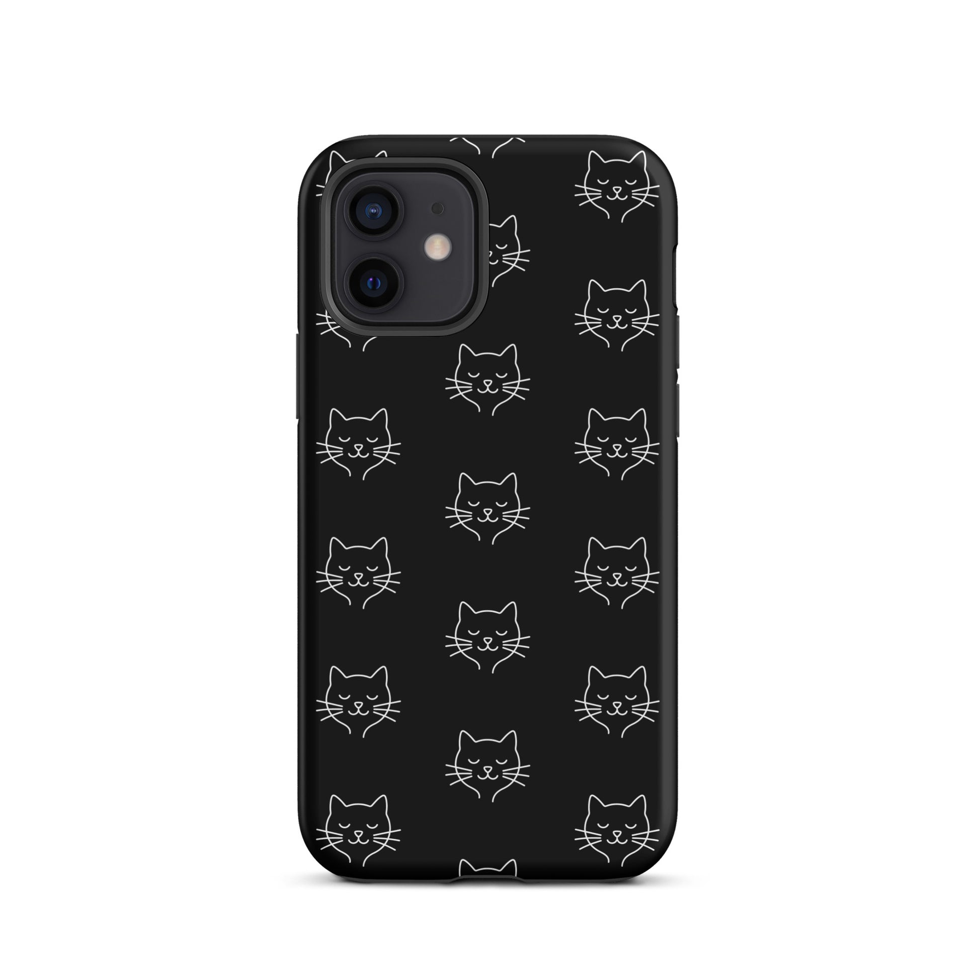 Phone Case for iPhone with cute minimalist cat pattern design, offering stylish protection for cat lovers.