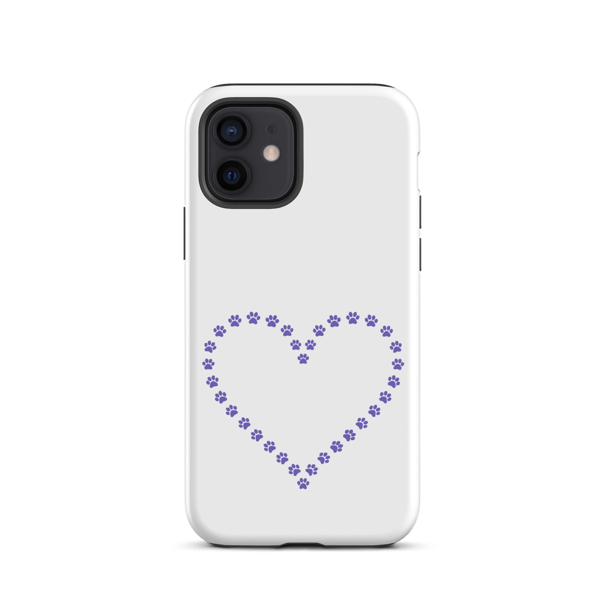 Phone Case for iPhone with Cute Paw Print Heart Design for Pet Lovers