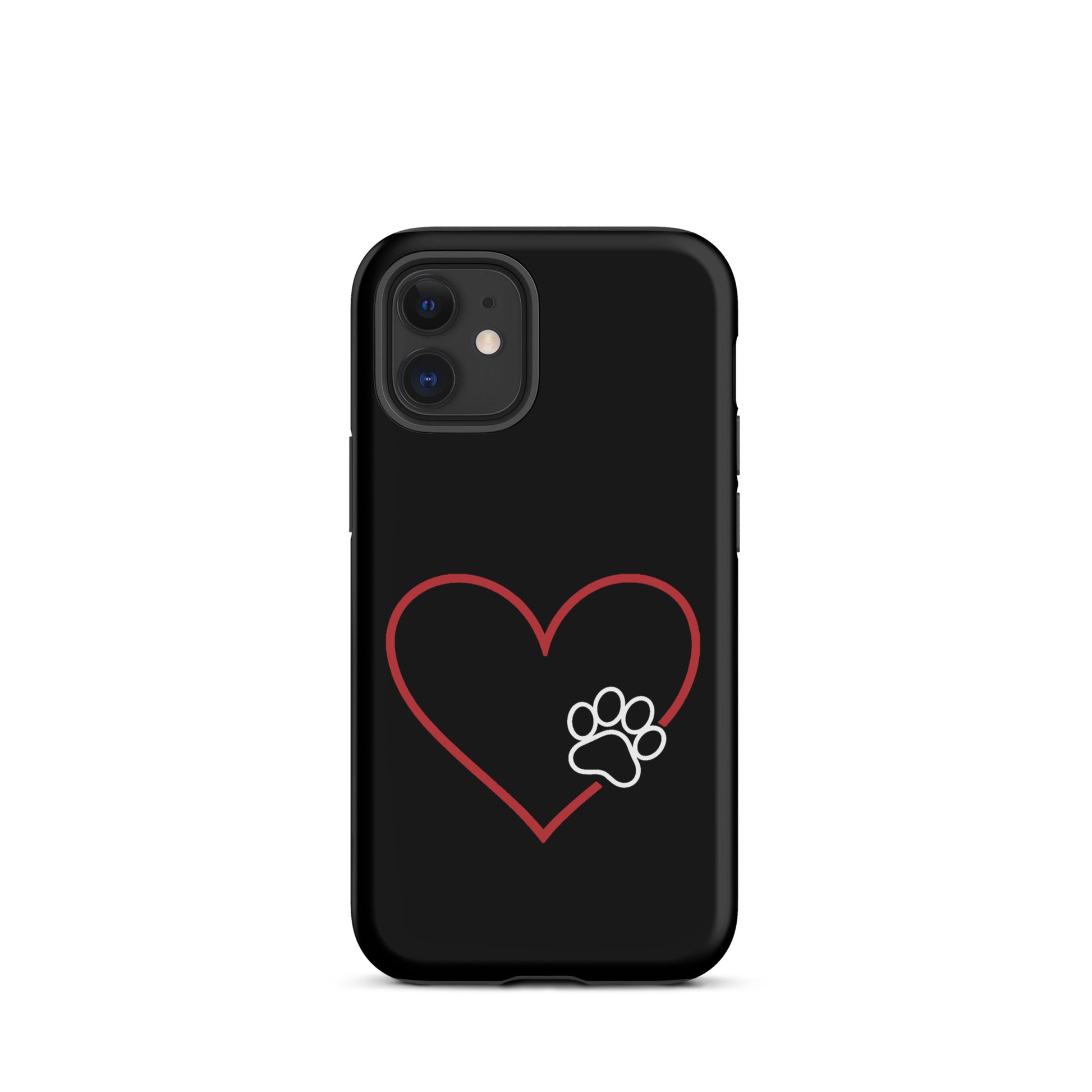 Phone Case for iPhone with heart paw print design, perfect for pet lovers seeking stylish protection.