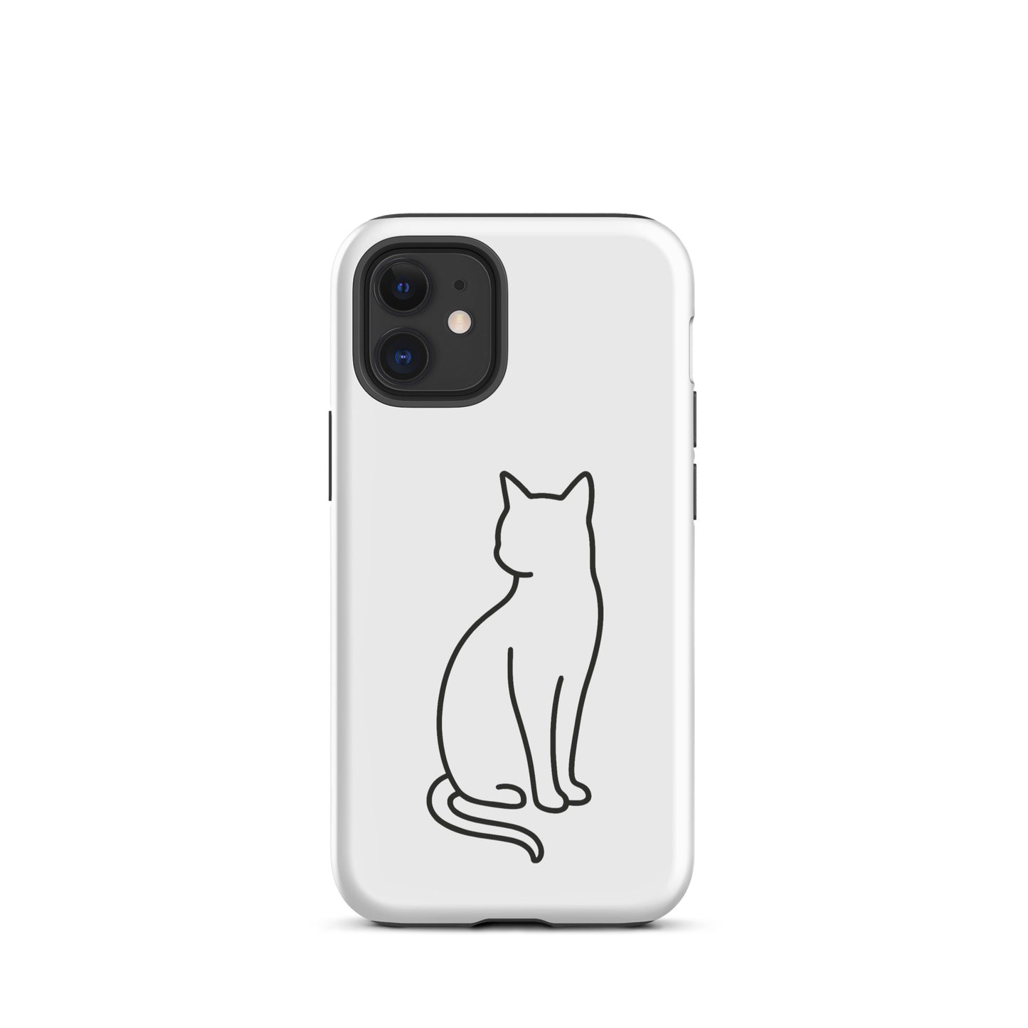 Phone Case featuring minimalist sitting cat design for iPhone, perfect for modern pet lovers seeking style and protection.