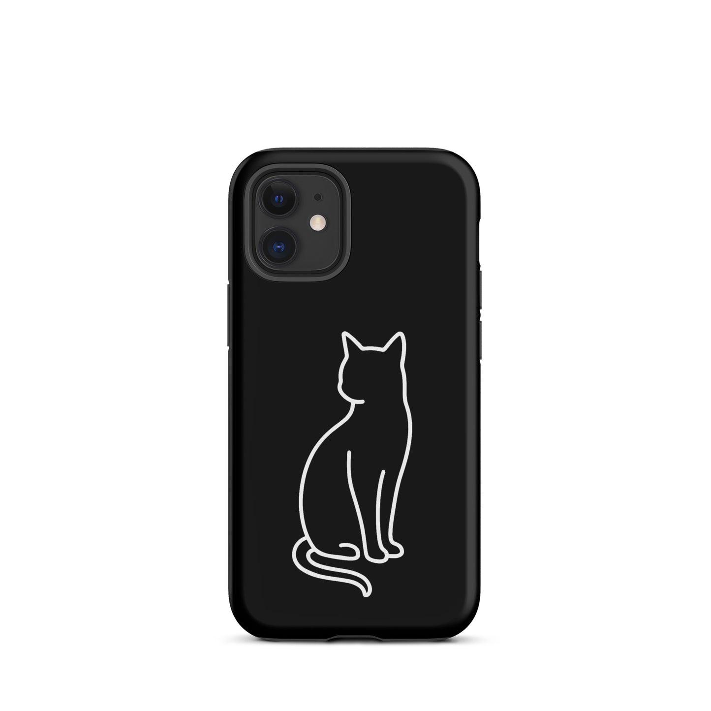 Phone Case for iPhone with minimalist cat design, ideal for modern pet lovers, offering chic and durable protection.