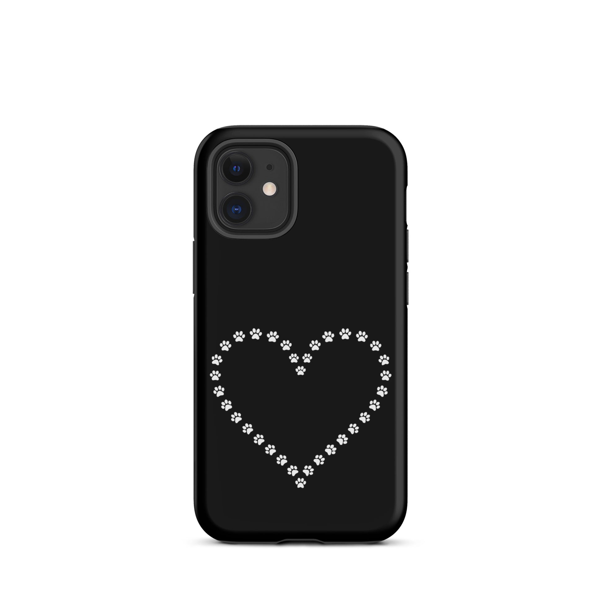 Phone Case with cute paw print heart design for iPhone, perfect for pet lovers seeking playful charm and protection.