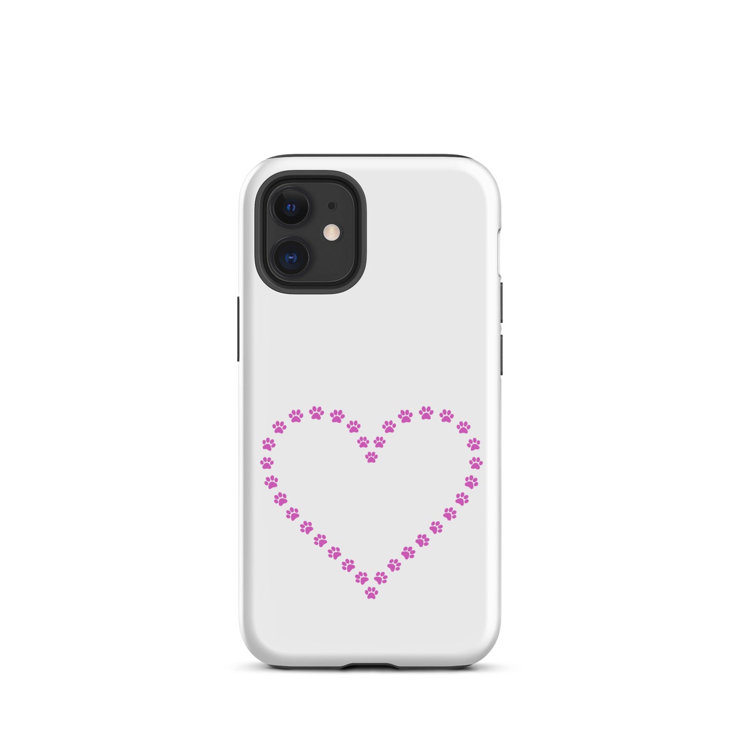 Phone Case with heart-shaped paw print design for pet lovers