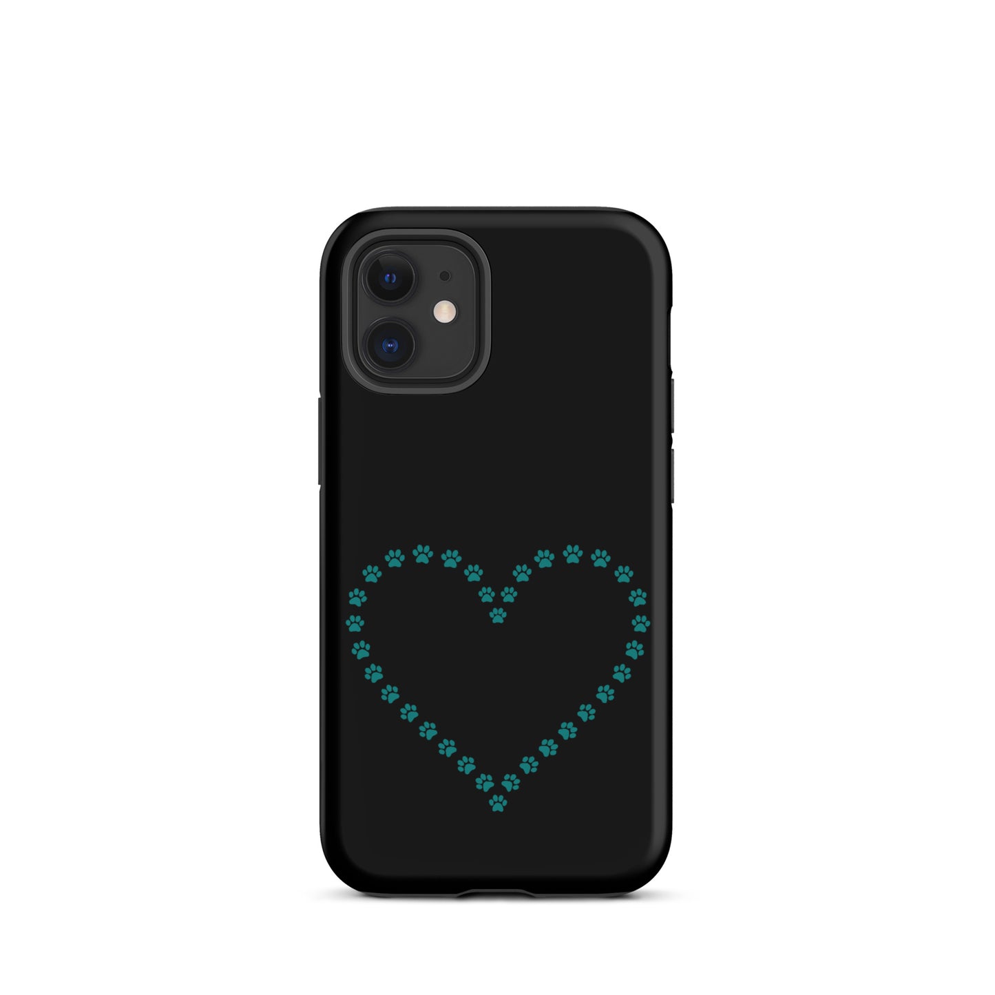 Phone Case with cute paw print heart design for pet lovers, perfect for cat and dog enthusiasts seeking charming yet durable protection.
