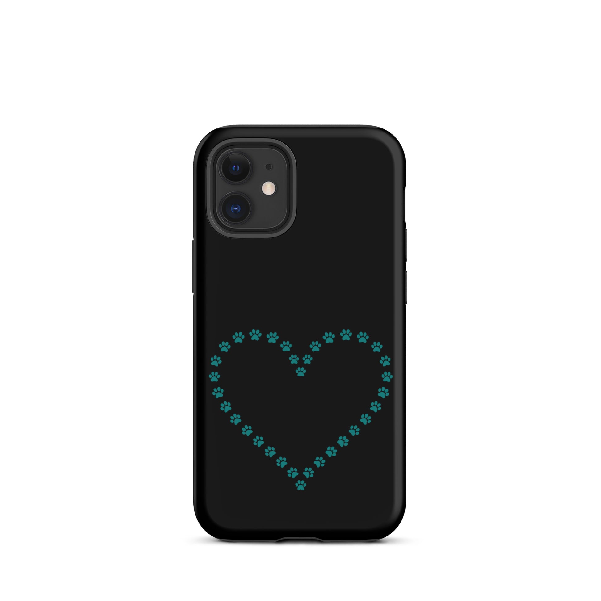 Phone Case with cute paw print heart design for pet lovers, perfect for cat and dog enthusiasts seeking charming yet durable protection.