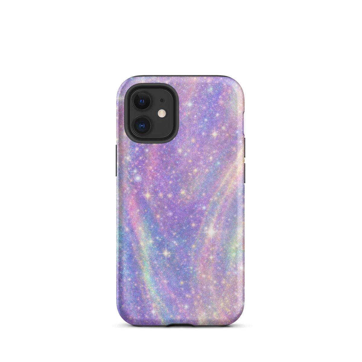 Phone Case for iPhone with cosmic dream swirl design in pastel colors and soft golden sparkles, creating a dreamy galaxy effect.