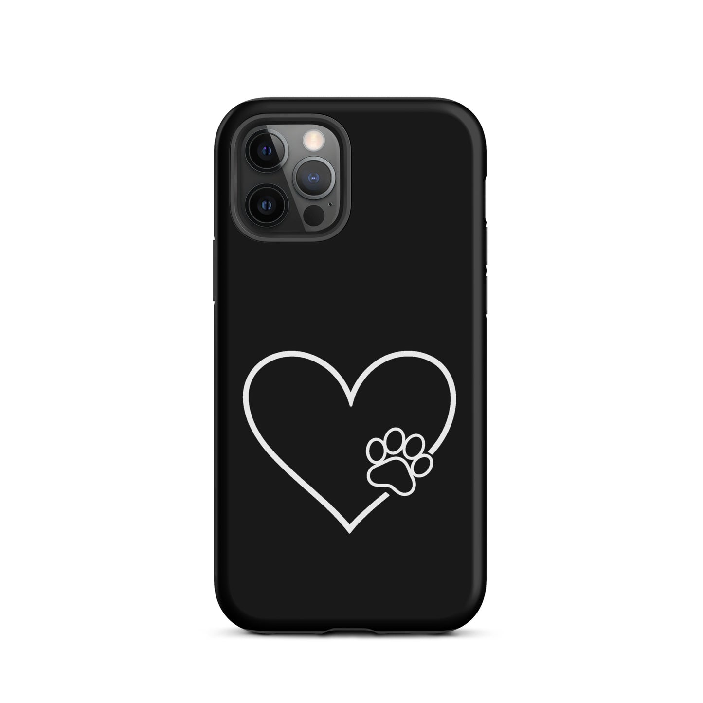 Phone Case for iPhone featuring an elegant heart and paw print design, perfect for stylish pet fans seeking premium protection.