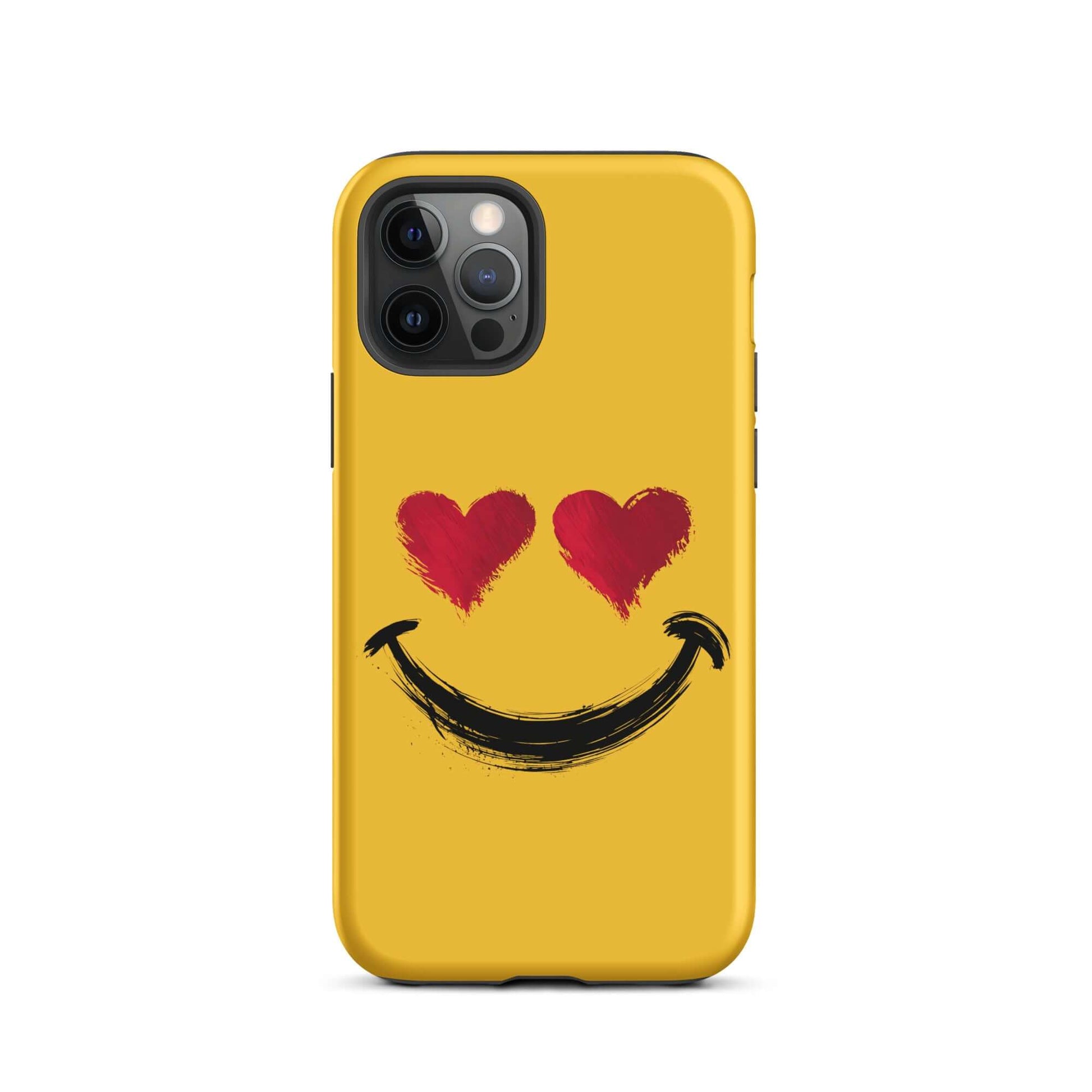 Phone Case for iPhone with playful heart-eyes smiley design, expressive art style, vibrant colors, and premium protection.