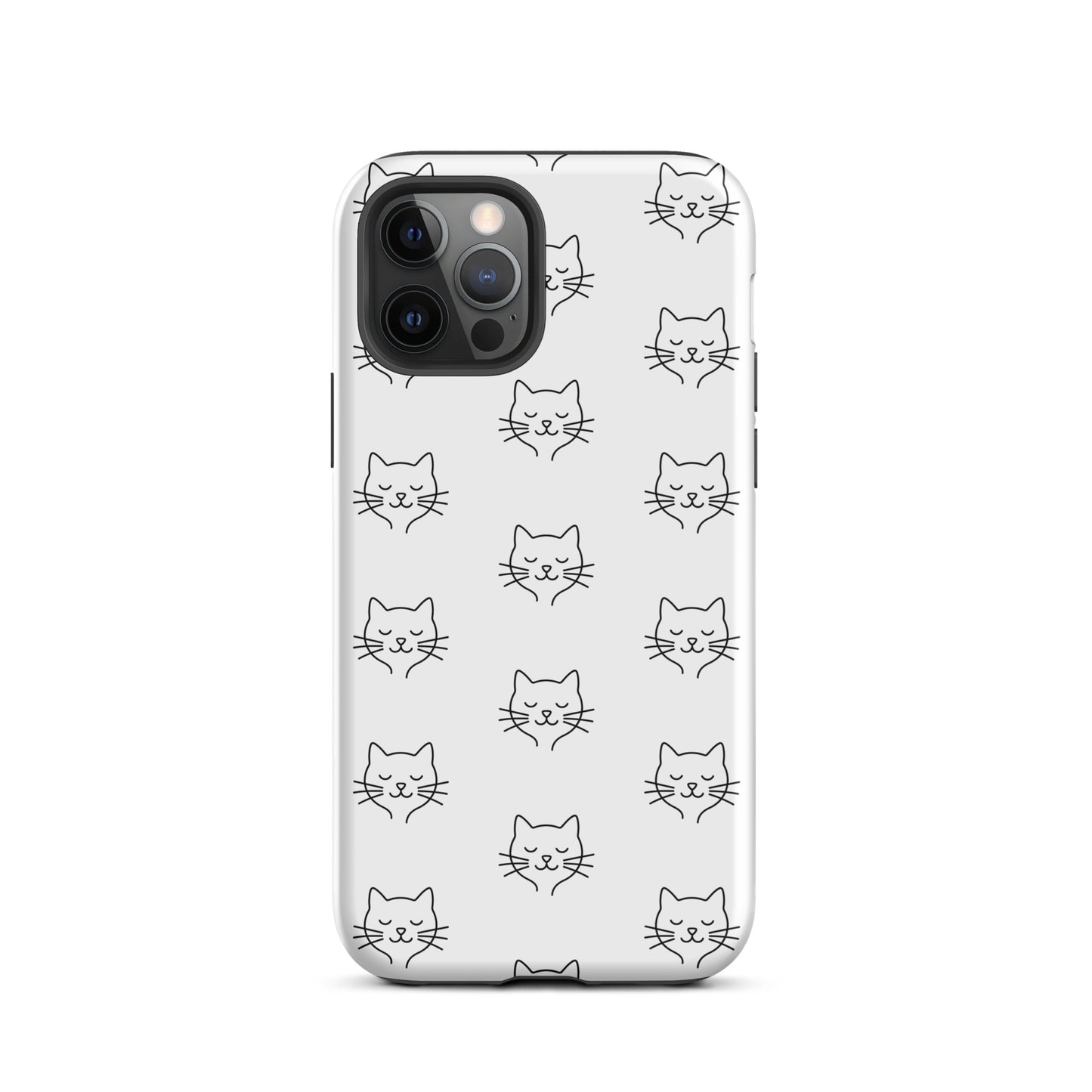 Phone Case for iPhone with cute minimalist cat pattern design offering stylish protection for cat enthusiasts.