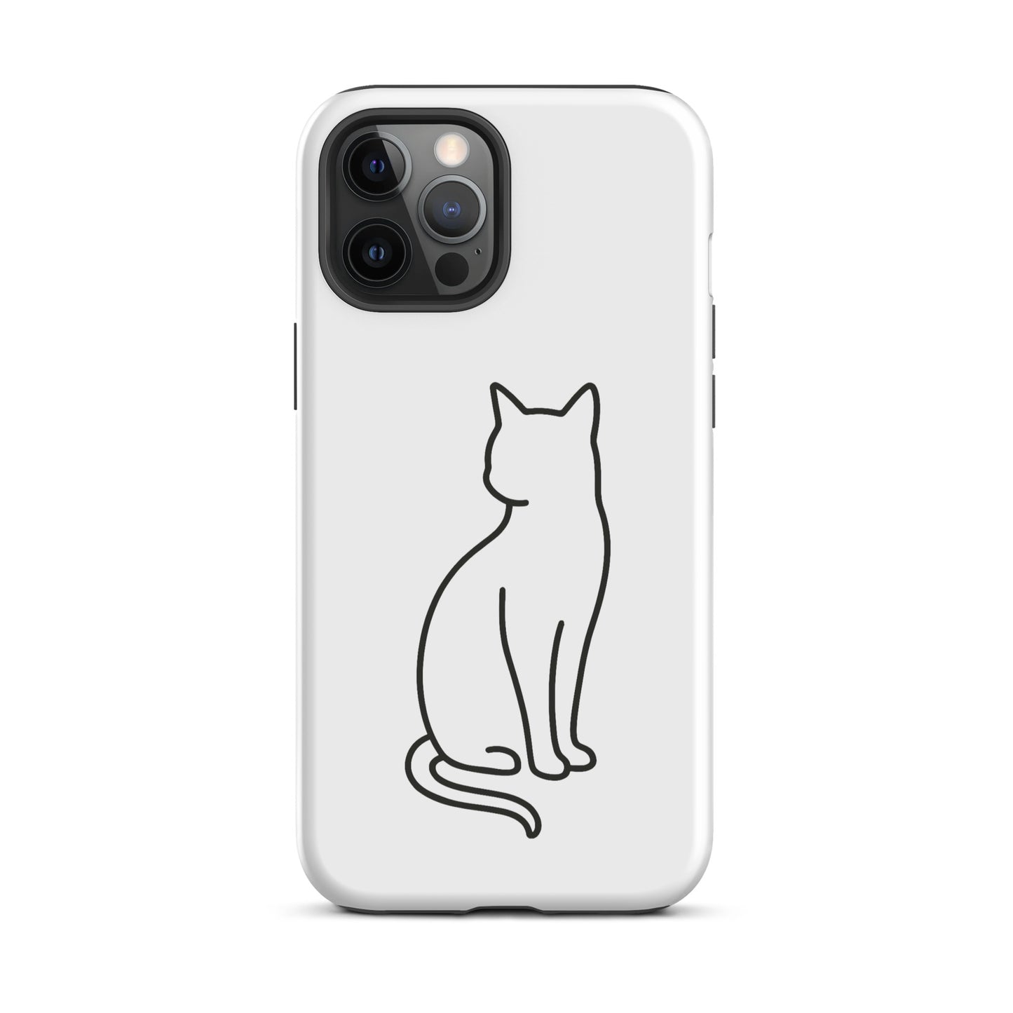 Phone Case for iPhone with minimalist cat design, perfect for modern pet lovers. Offers stylish and durable protection for your device.