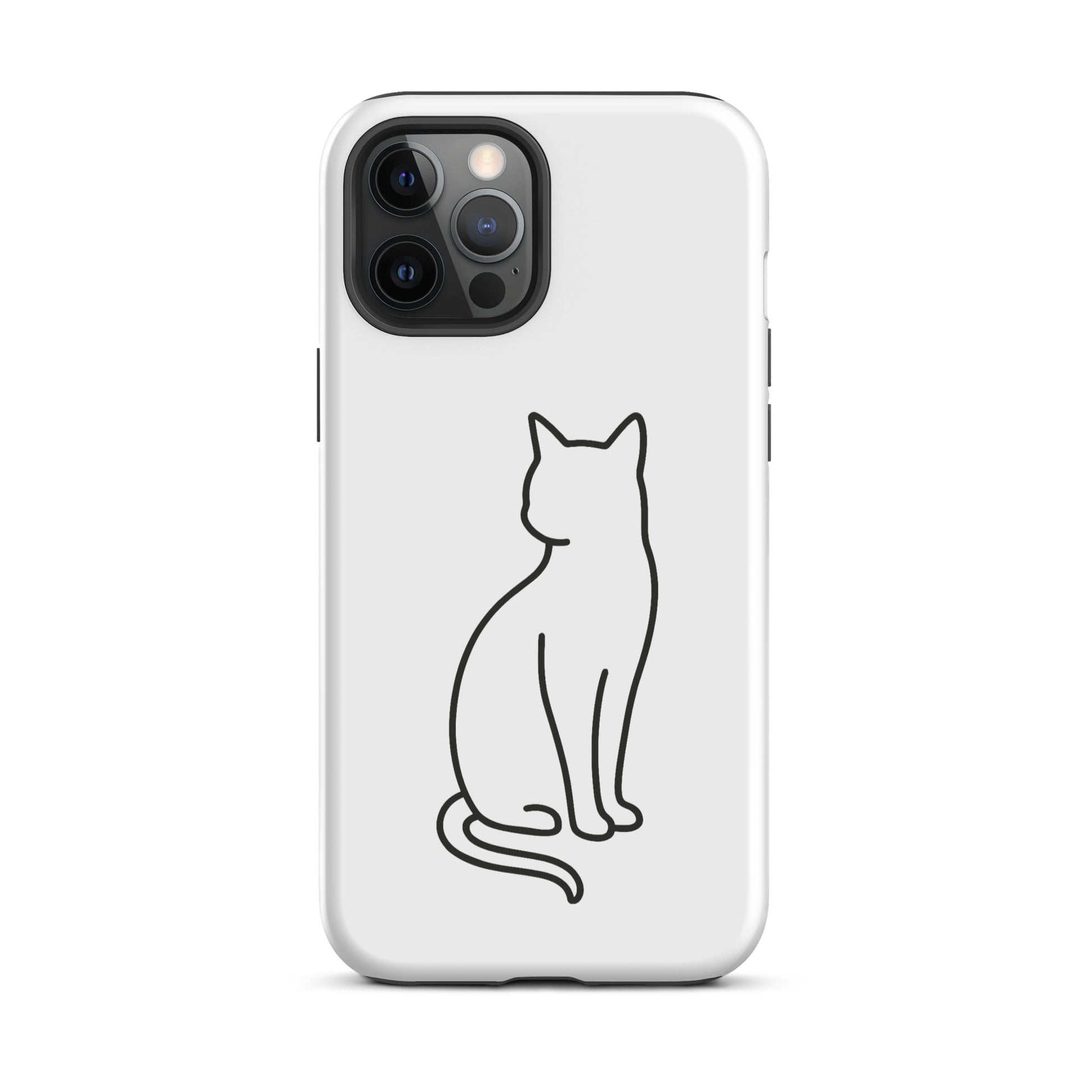Phone Case for iPhone with minimalist cat design, perfect for modern pet lovers. Offers stylish and durable protection for your device.