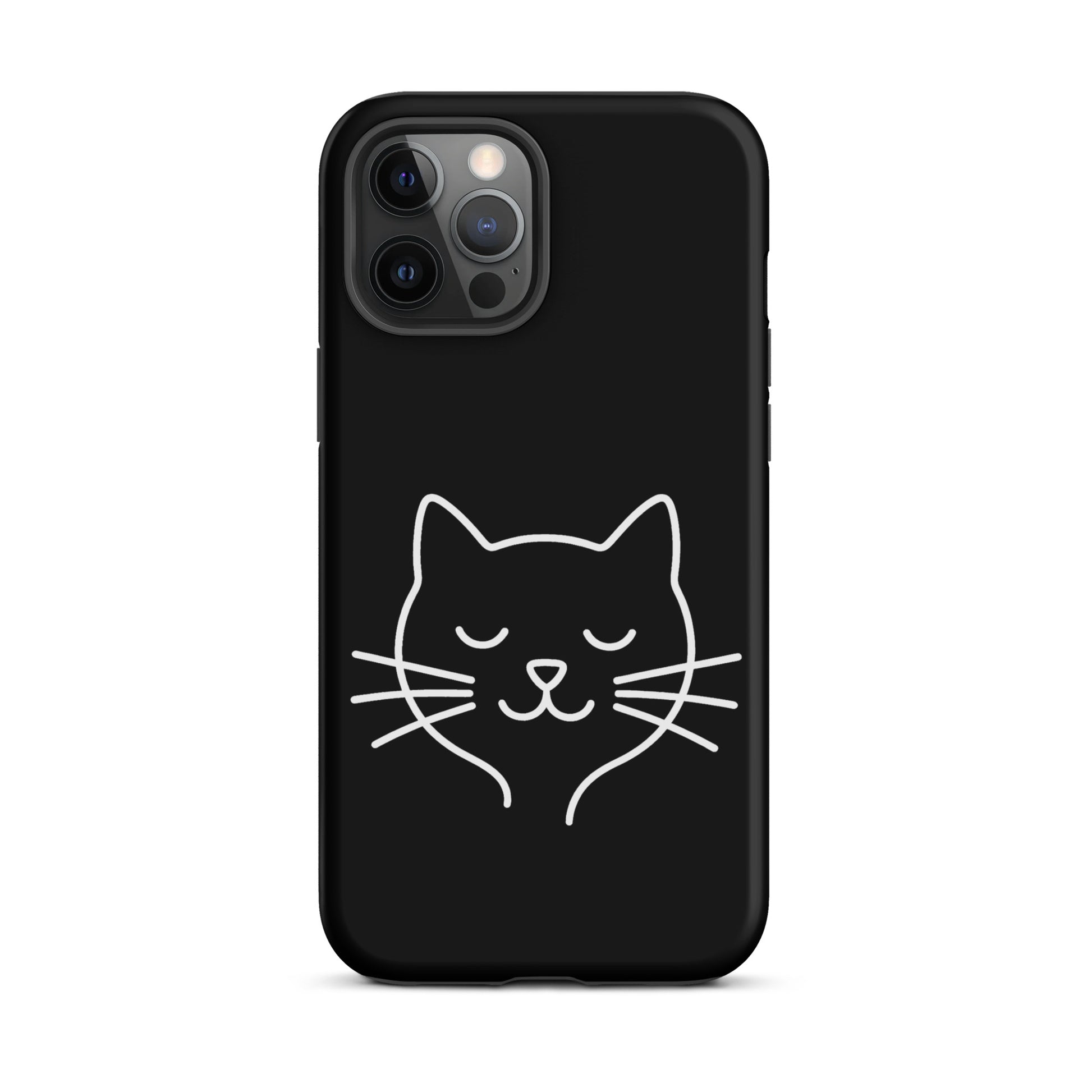 Phone Case for iPhone with cute minimalist cat line art design, perfect for cat lovers seeking style and protection.