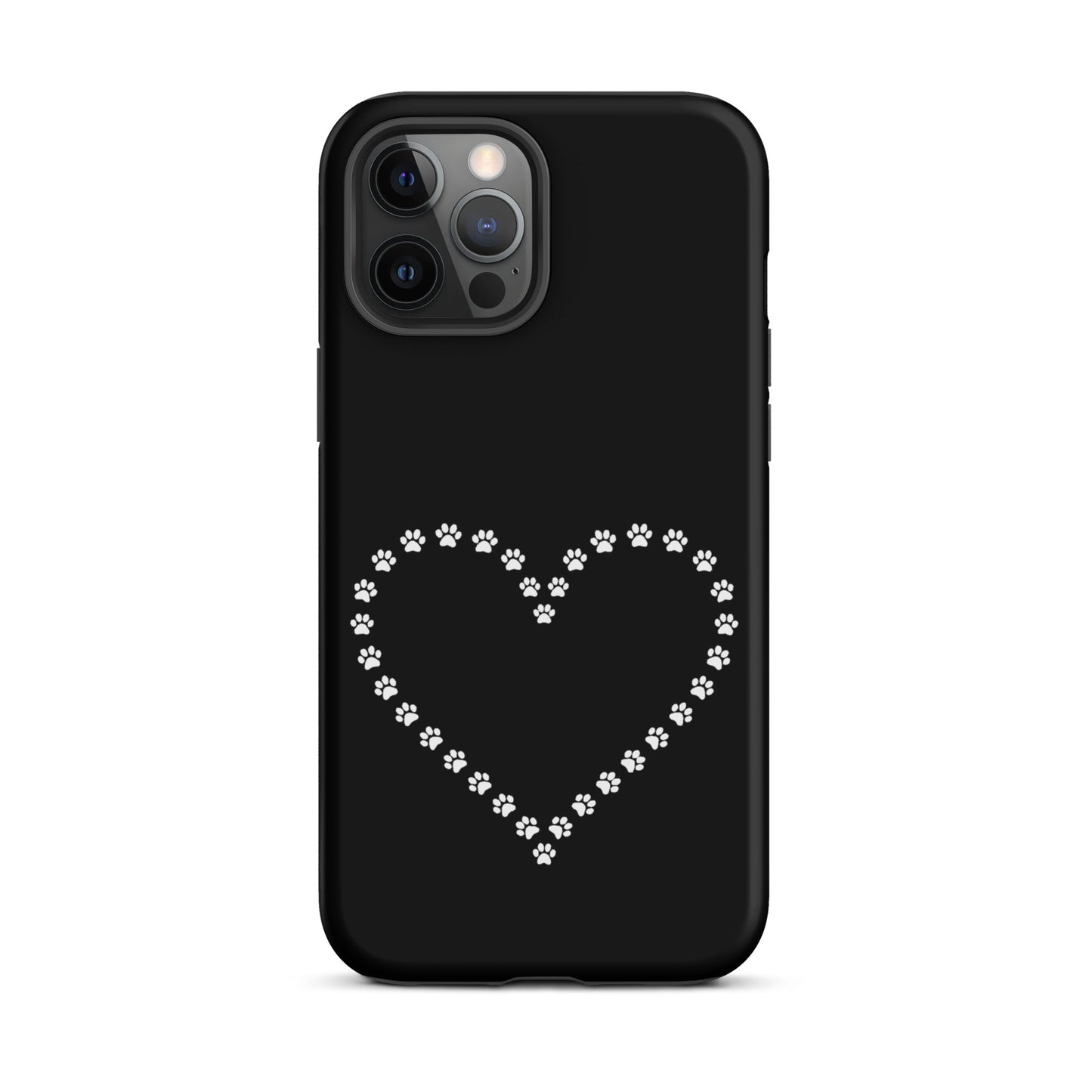 Phone Case for iPhone with cute paw print heart design, perfect for cat or dog lovers seeking style and protection.