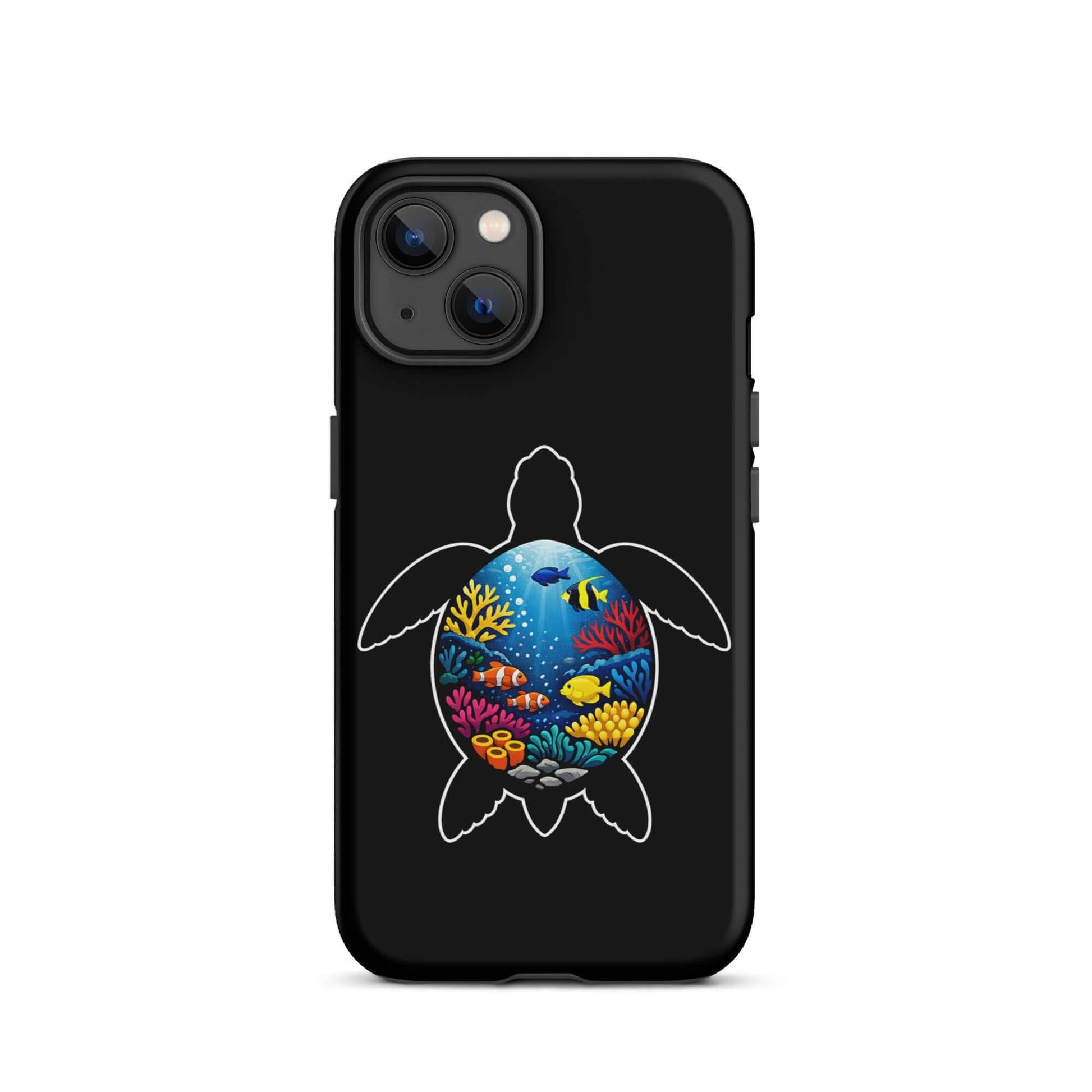 Phone Case for iPhone featuring vibrant sea turtle reef design, perfect for marine life lovers.