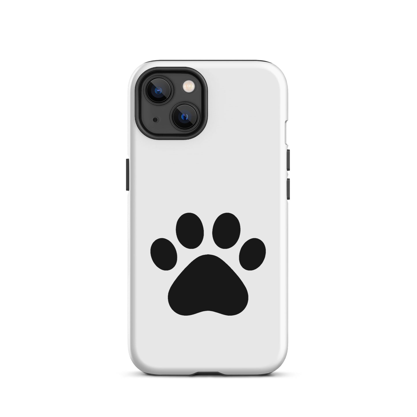 Phone Case for iPhone with black paw print design for pet lovers
