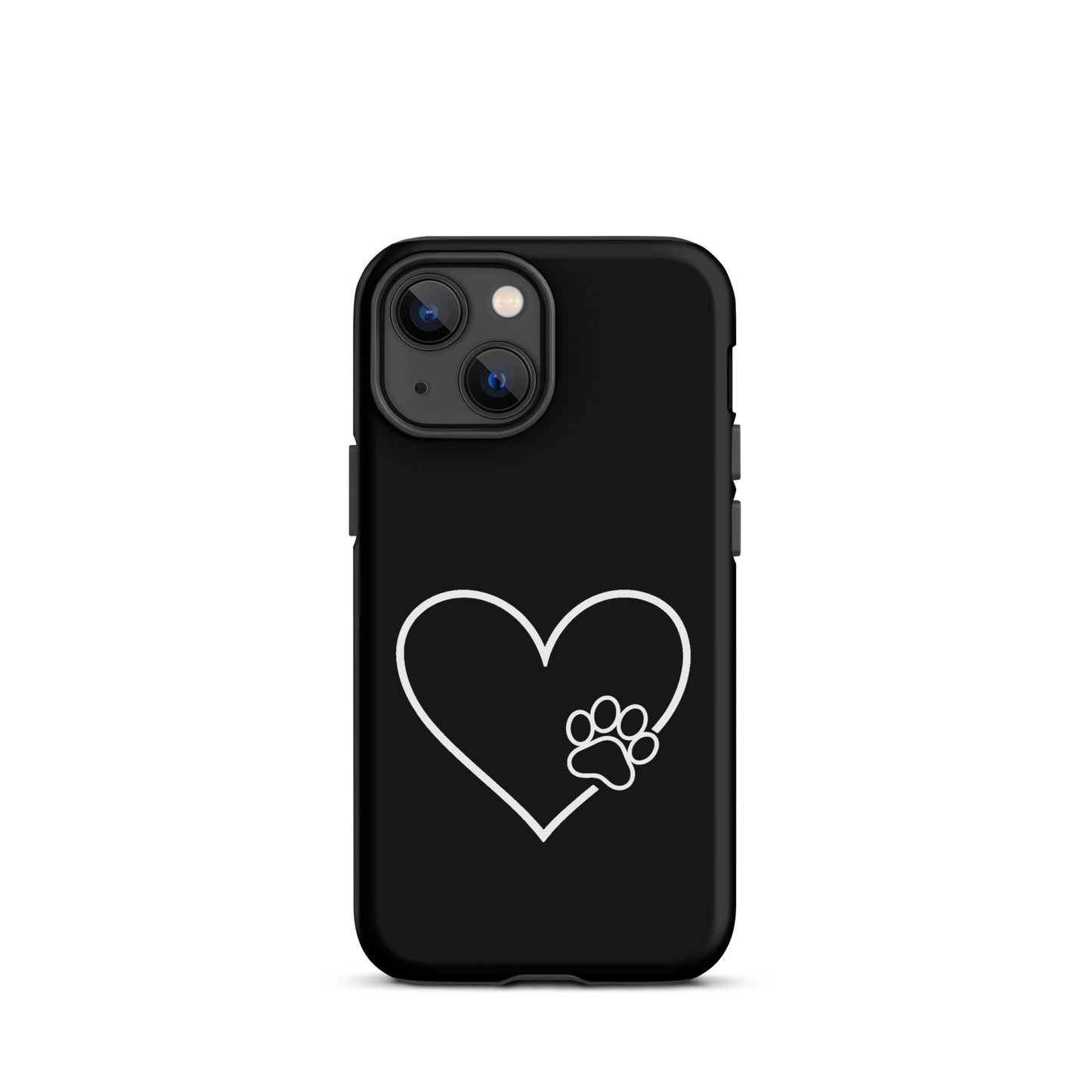 Phone Case for iPhone featuring elegant heart and paw print design, perfect for pet lovers seeking style and protection.