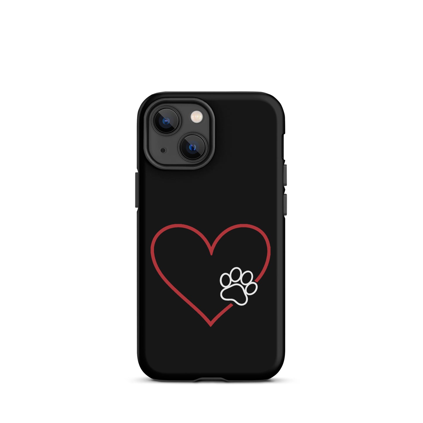 Phone Case for iPhone with heart and paw print design, perfect for pet lovers seeking stylish and protective phone accessories.