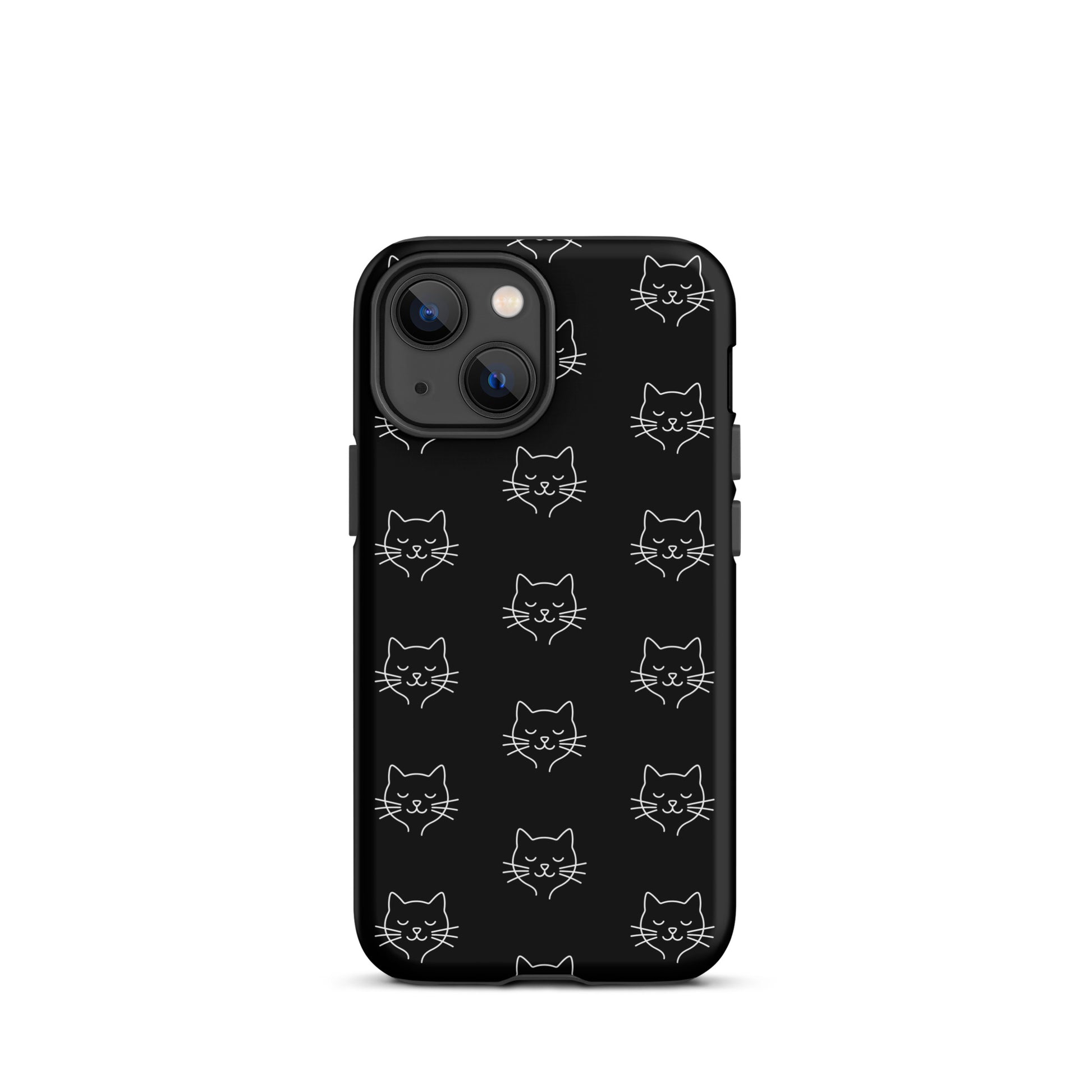 Phone Case for iPhone with cute minimalist cat pattern design, offering chic protection for cat enthusiasts.