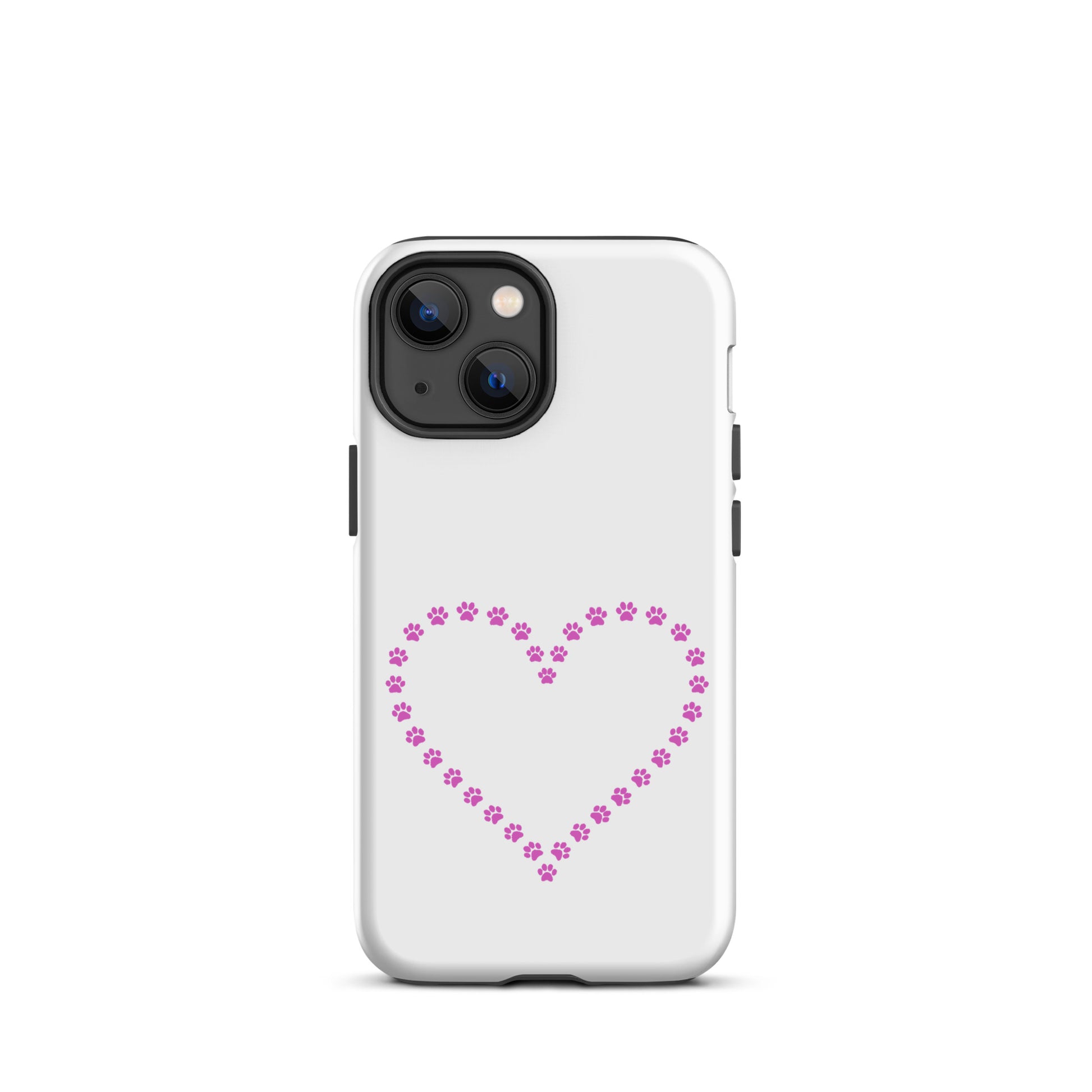 Phone Case for iPhone with cute paw print heart design for pet lovers, featuring a whimsical animal-inspired minimalist style.