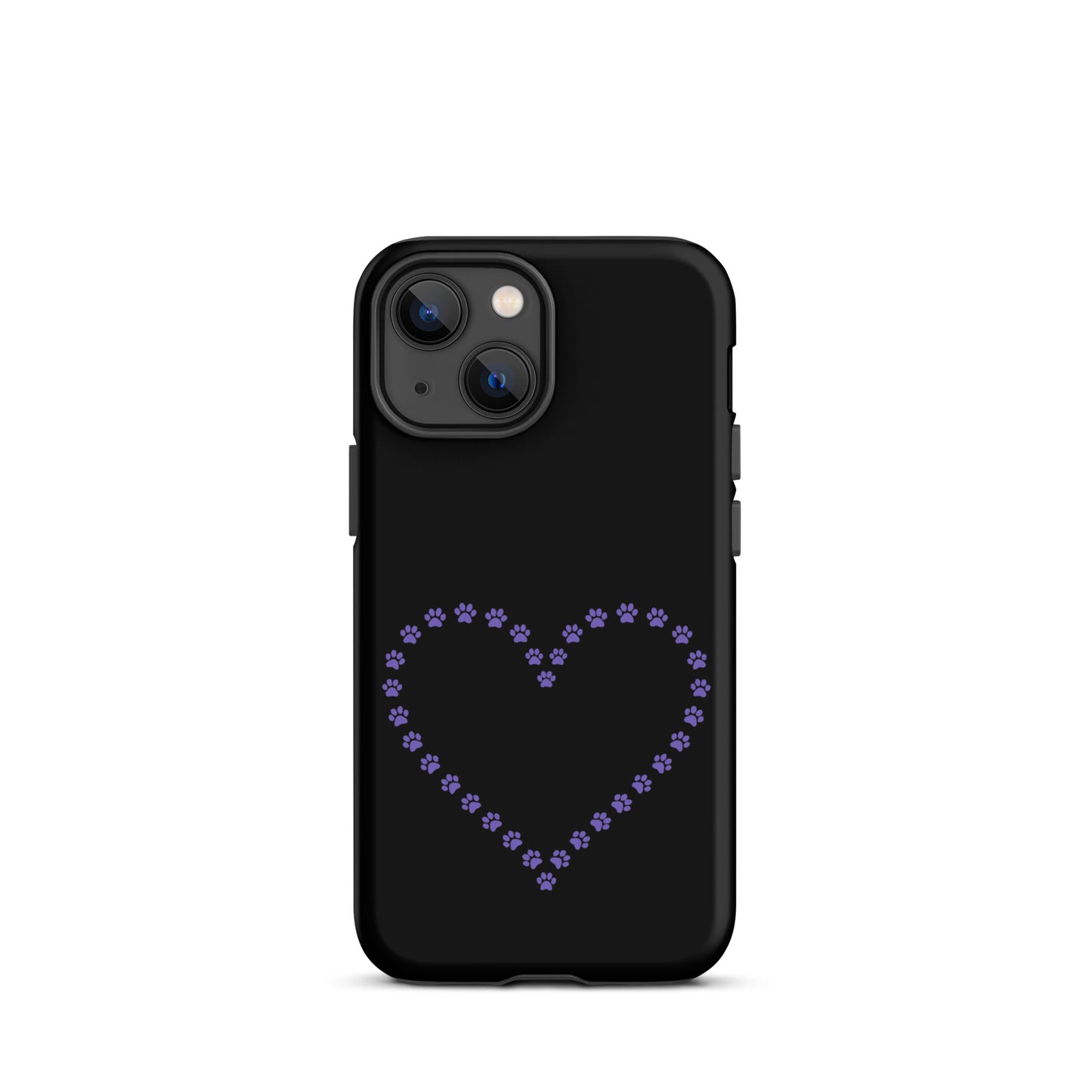 Phone Case with cute paw print heart design for iPhone, perfect for pet lovers and durable protection.