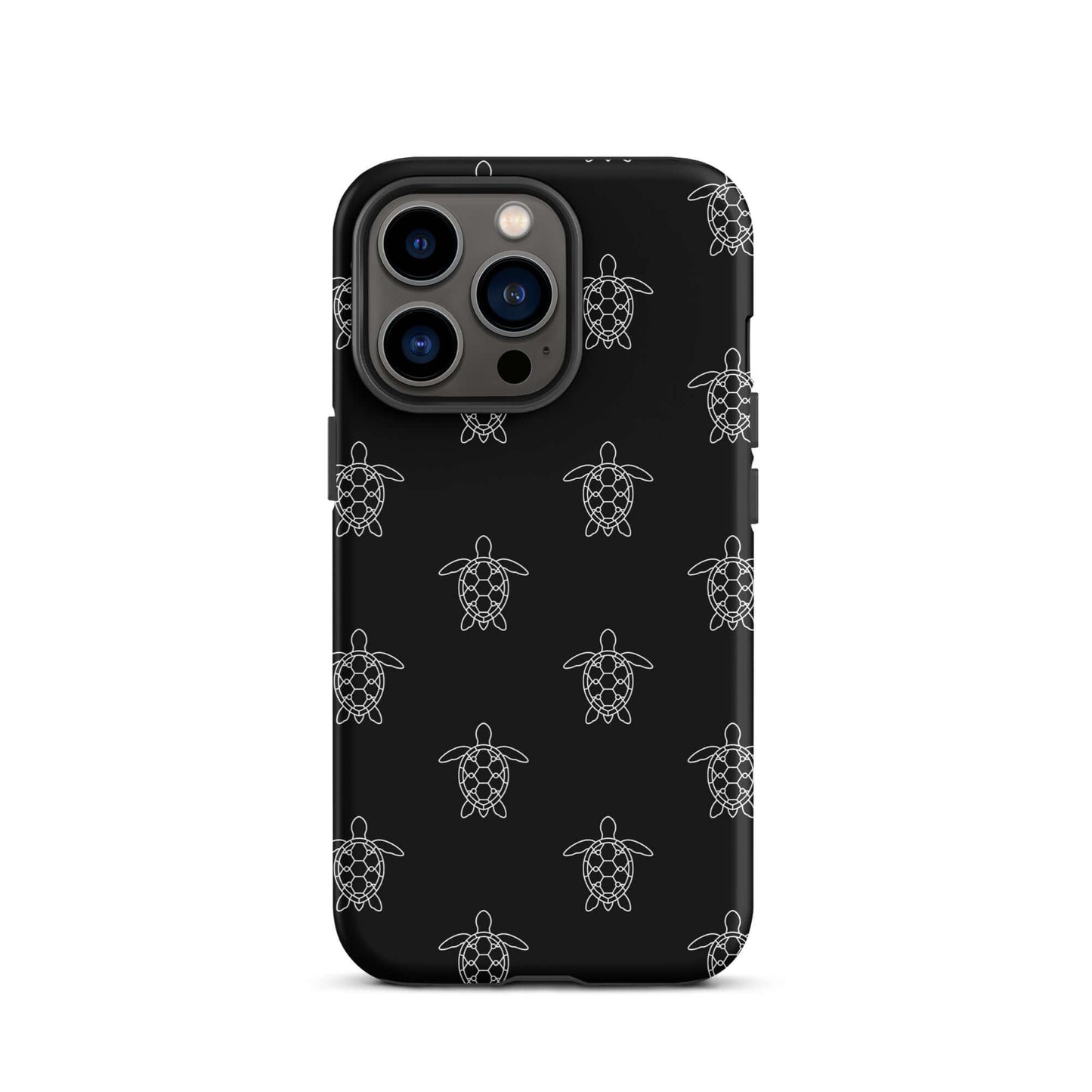 Phone Case featuring minimalist sea turtle pattern in clean vector lines and geometric design.