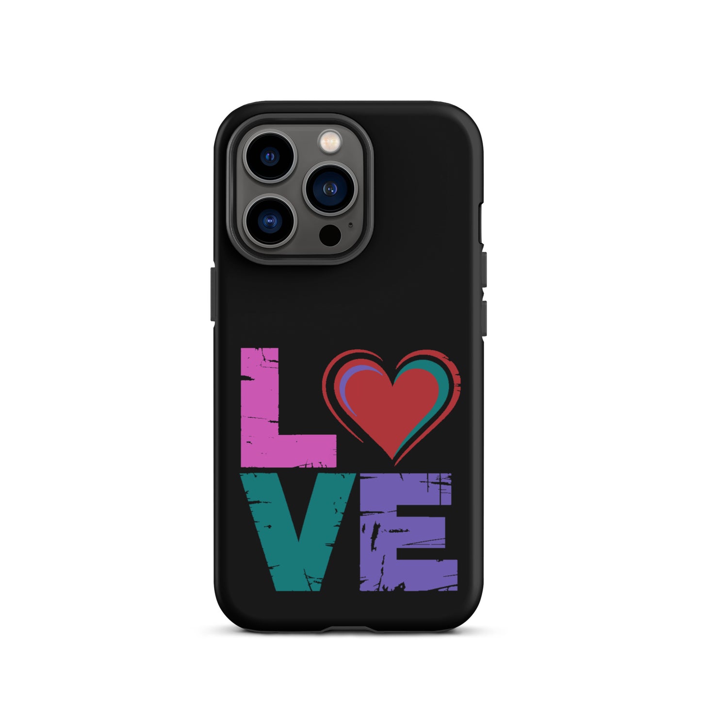 Love Dual Layer Tough Case for iPhones with heart design