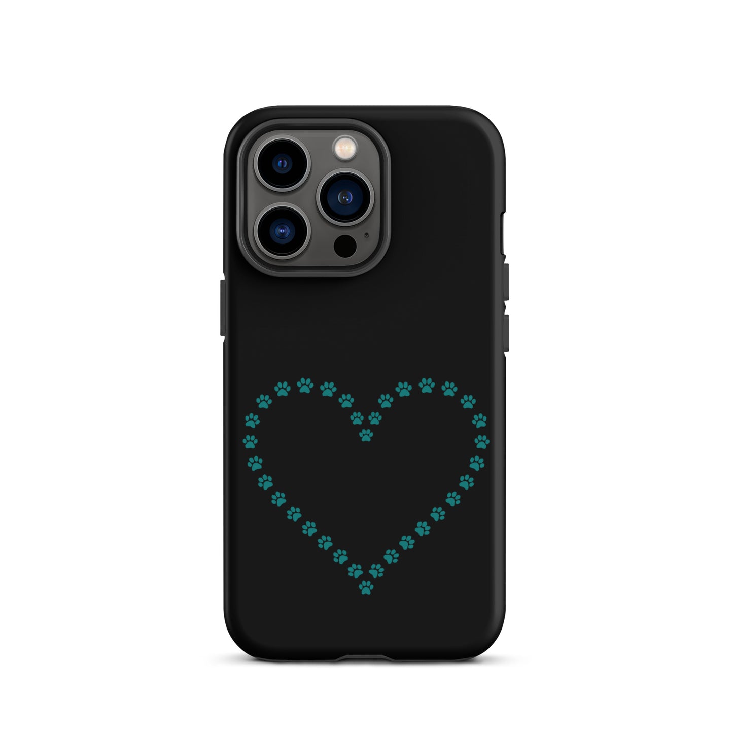 Phone Case for iPhone with cute paw print heart design, perfect for pet lovers seeking playful charm and durability.